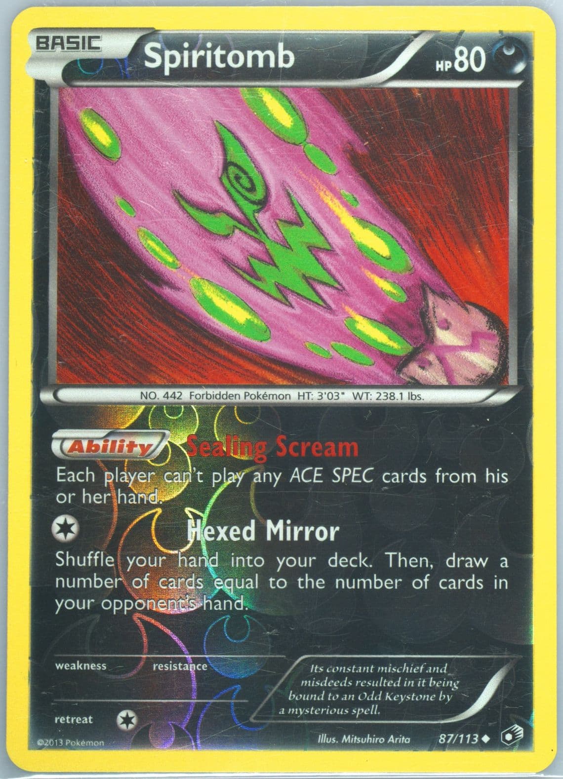 Spiritomb-Reverse Foil (87) 2013 Pokemon Black & White Legendary Treasures