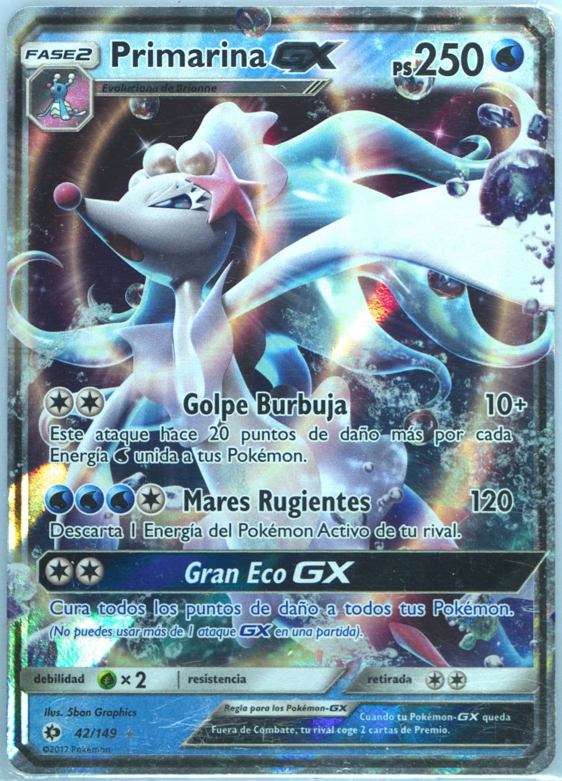 Primarina GX Spanish (42) 2017 Pokemon Sun & Moon