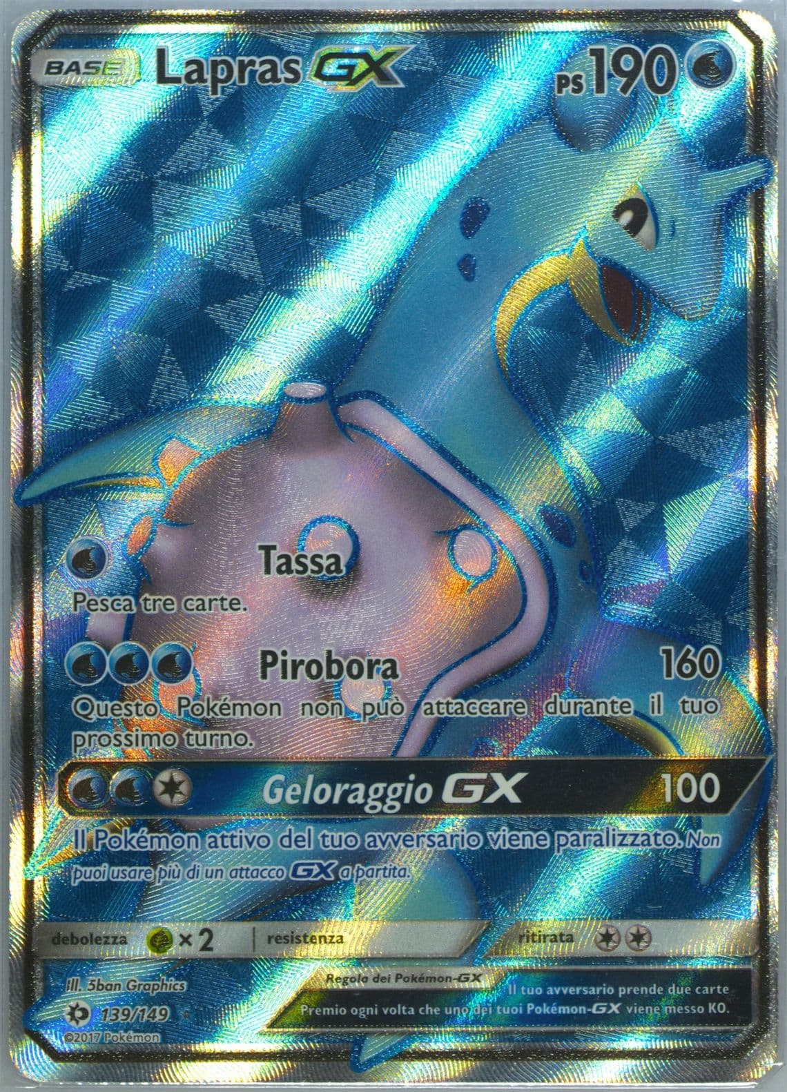 Full Art/Lapras GX Italian (139) 2017 Pokemon Sun & Moon