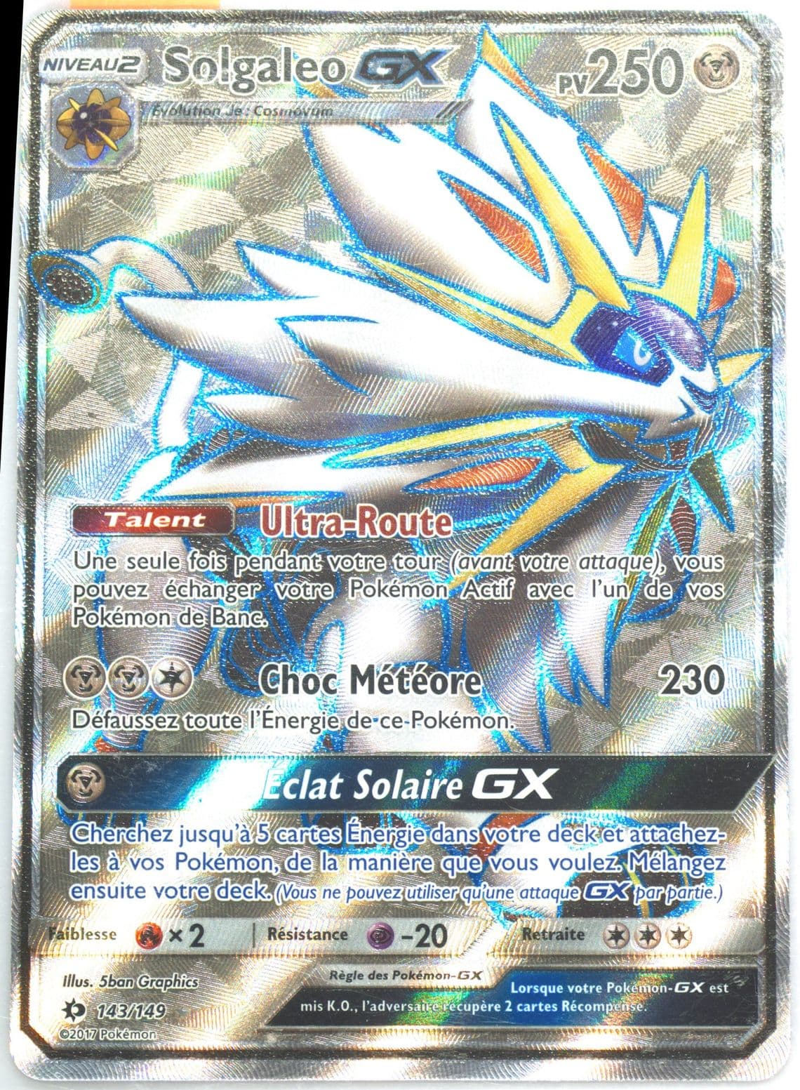 Full Art/Solgaleo GX French (143) 2017 Pokemon Sun & Moon