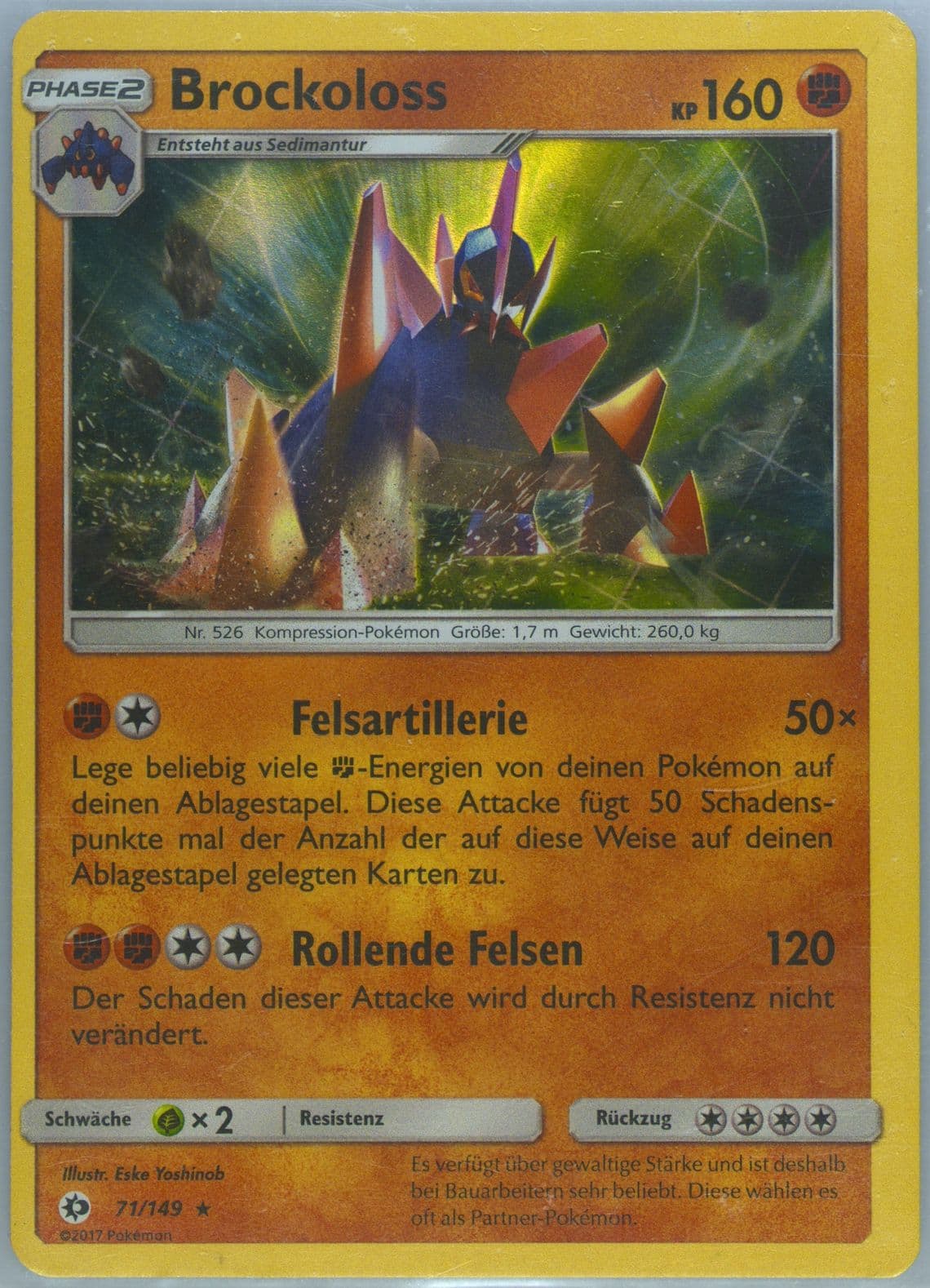 Brockoloss-Holo German (71) 2017 Pokemon Sun & Moon
