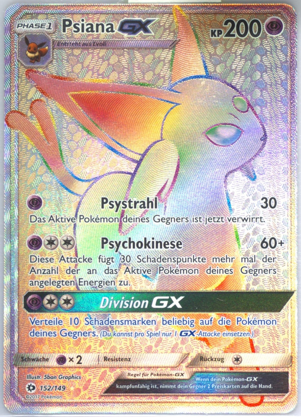 Full Art/Psiana GX German-Secret (152) 2017 Pokemon Sun & Moon