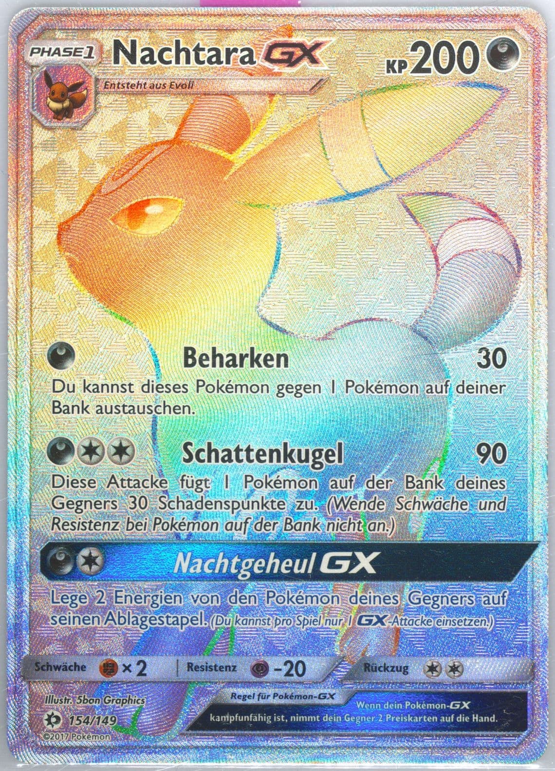 Full Art/Nachtara GX German-Secret (154) 2017 Pokemon Sun & Moon