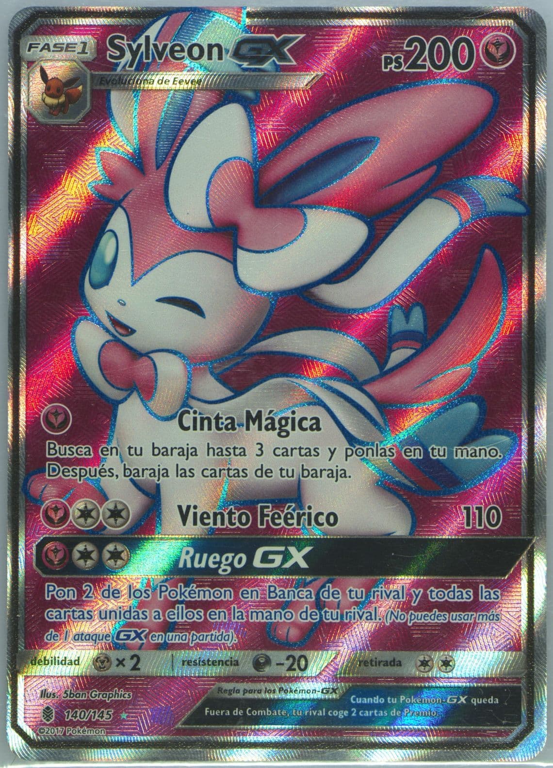Full Art/Sylveon GX Spanish (140) 2017 Pokemon Sun & Moon Guardians Rising