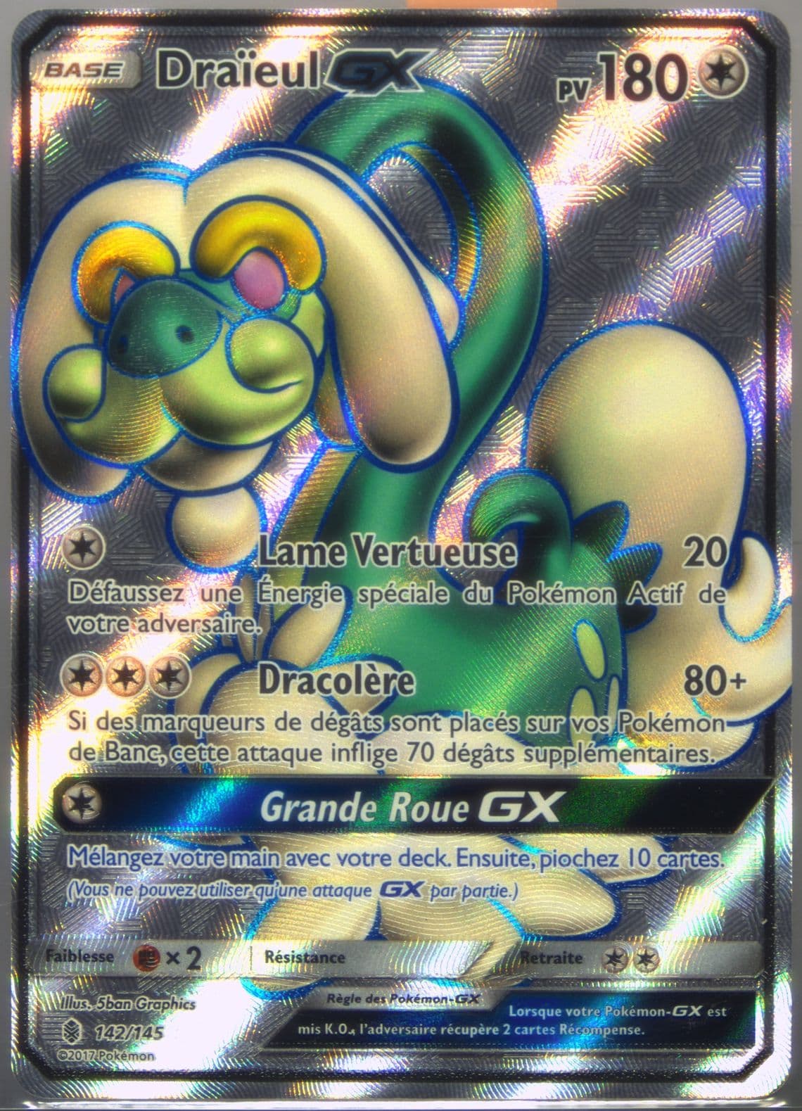 Full Art/Draieul GX French (142) 2017 Pokemon Sun & Moon Guardians Rising