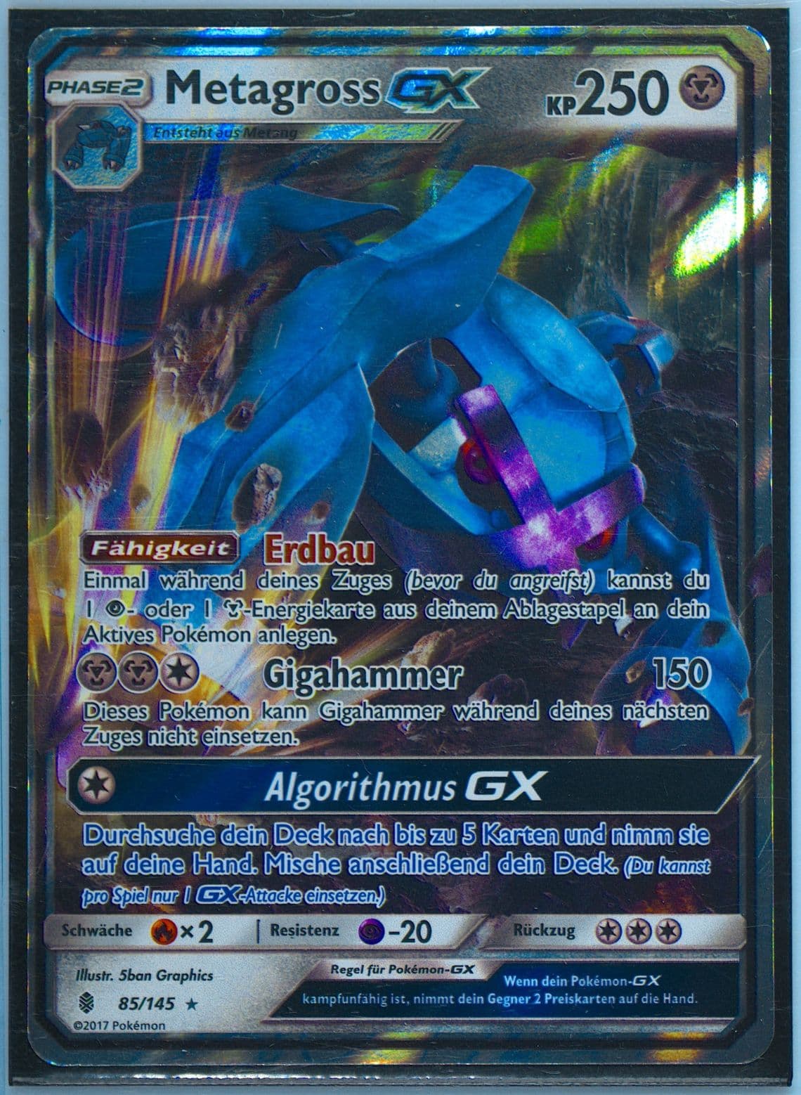 Metagross GX German (85) 2017 Pokemon Sun & Moon Guardians Rising