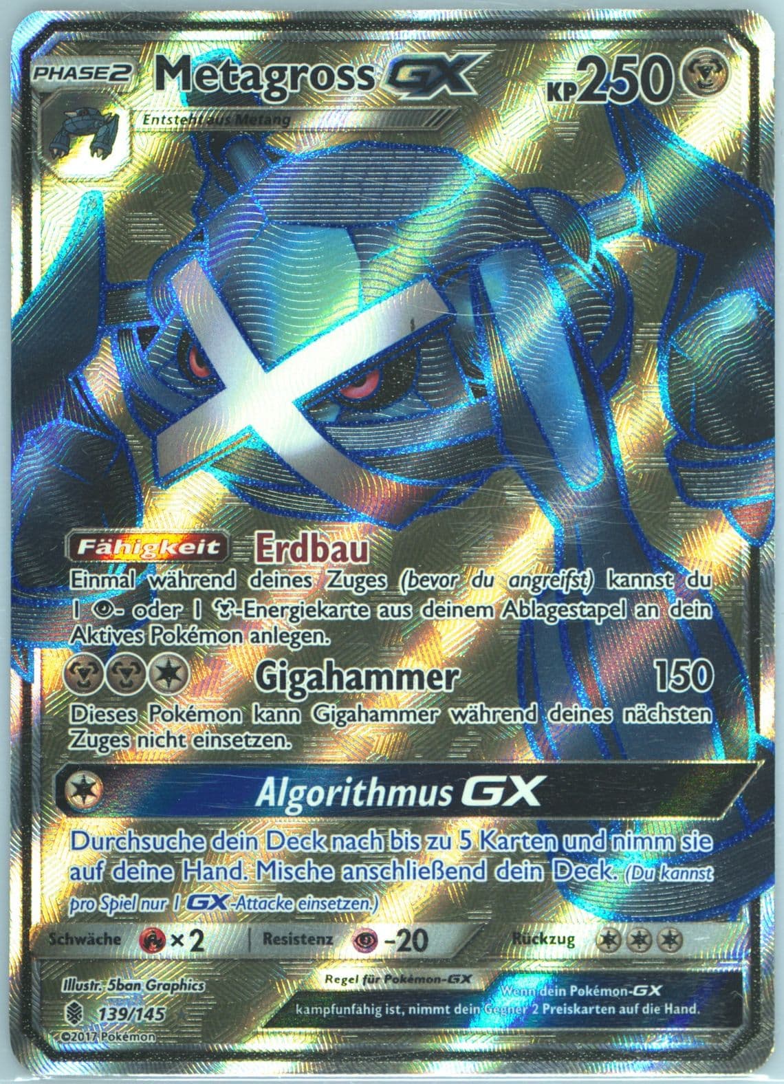 Full Art/Metagross GX German (139) 2017 Pokemon Sun & Moon Guardians Rising