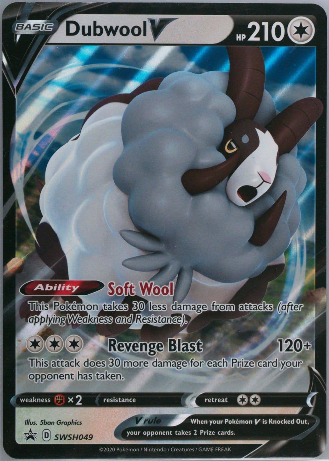 Dubwool V Champion's Path Collection-Jumbo (049) 2020 Pokemon Swsh Black Star Promo