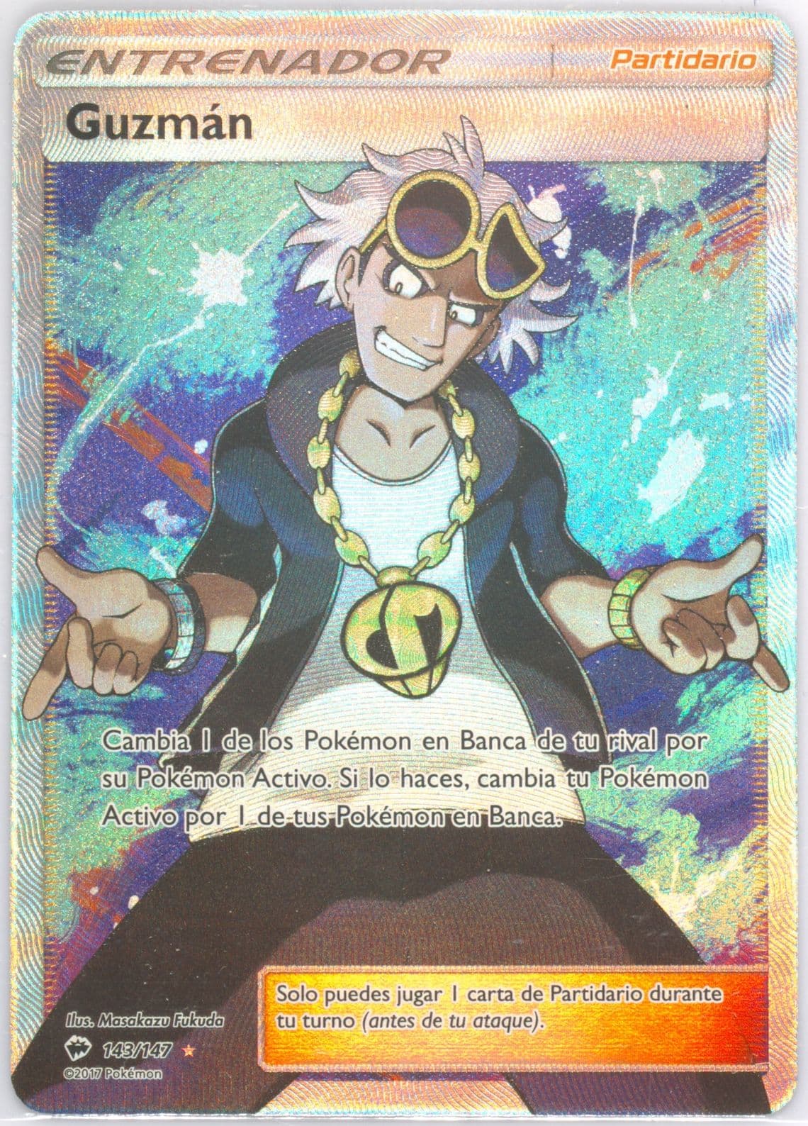 Full Art/Guzman Spanish (143) 2017 Pokemon Sun & Moon Burning Shadows