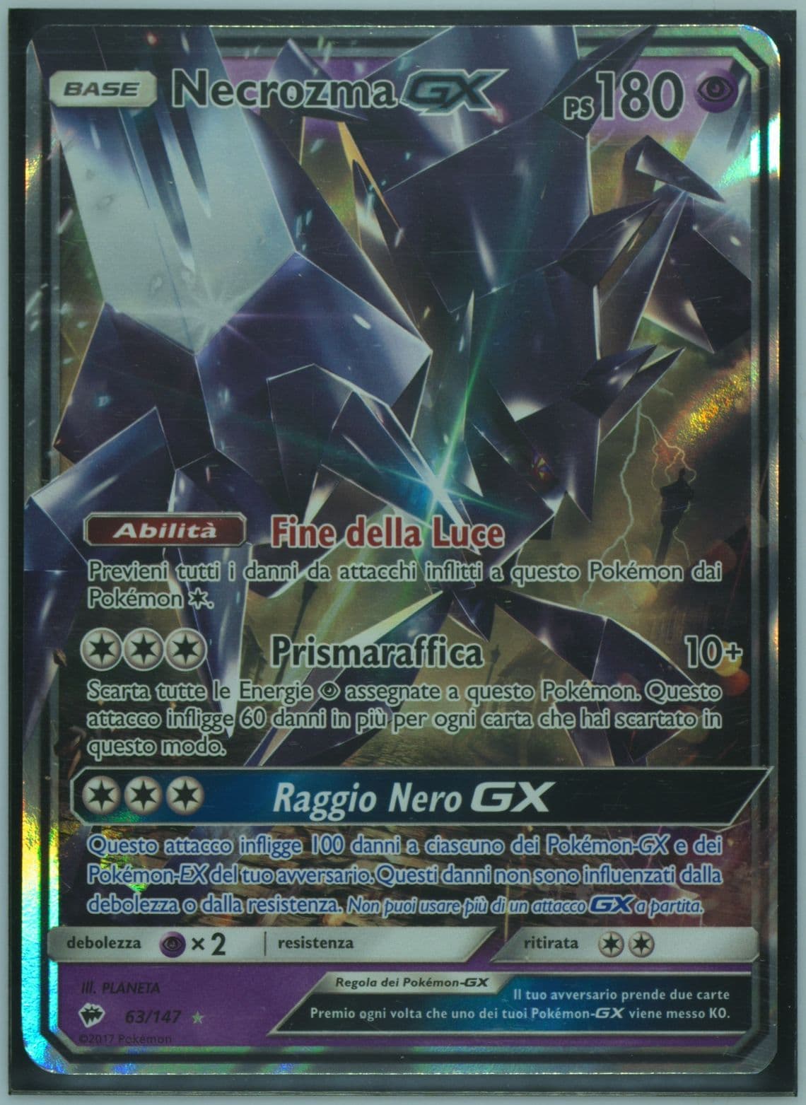 Necrozma GX Italian (63) 2017 Pokemon Sun & Moon Burning Shadows