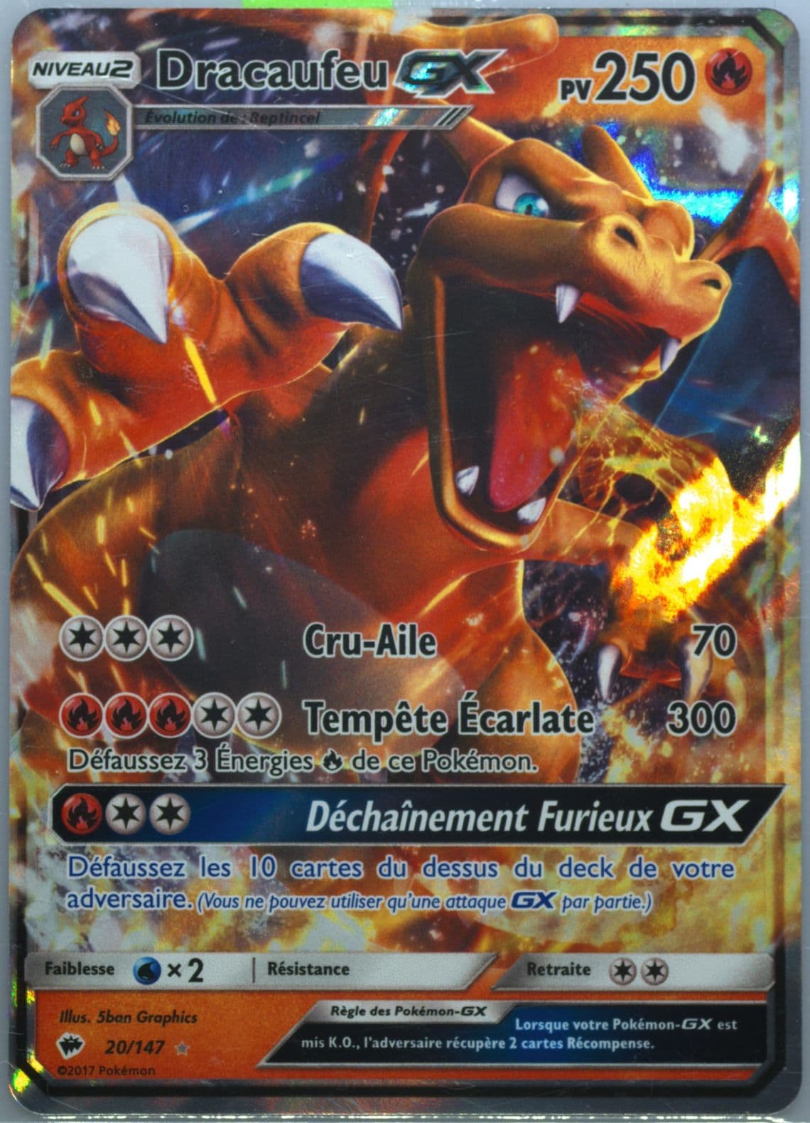 Dracaufeu GX French (20) 2017 Pokemon Sun & Moon Burning Shadows