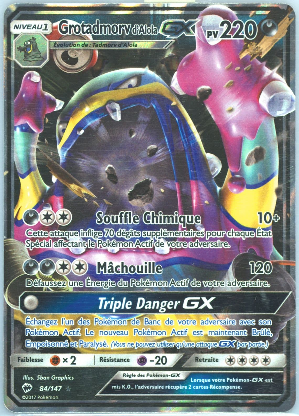 Grotadmorv D'Alola GX French (84) 2017 Pokemon Sun & Moon Burning Shadows