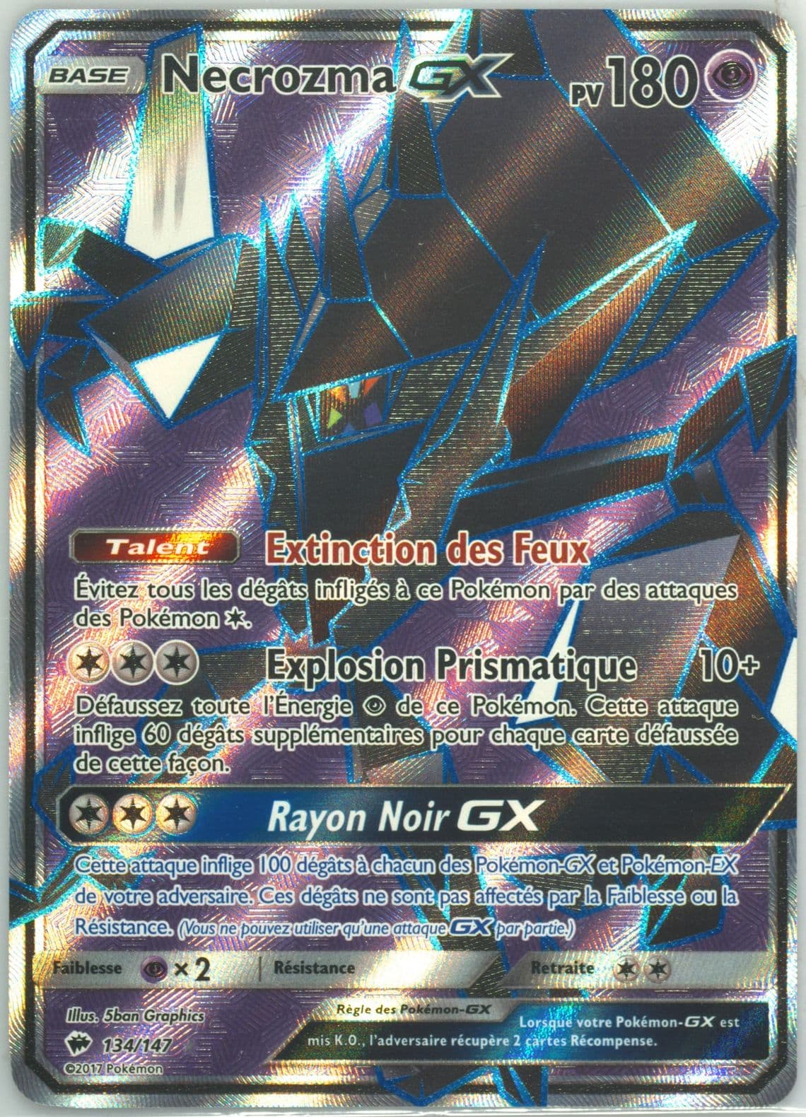 Full Art/Necrozma GX French (134) 2017 Pokemon Sun & Moon Burning Shadows