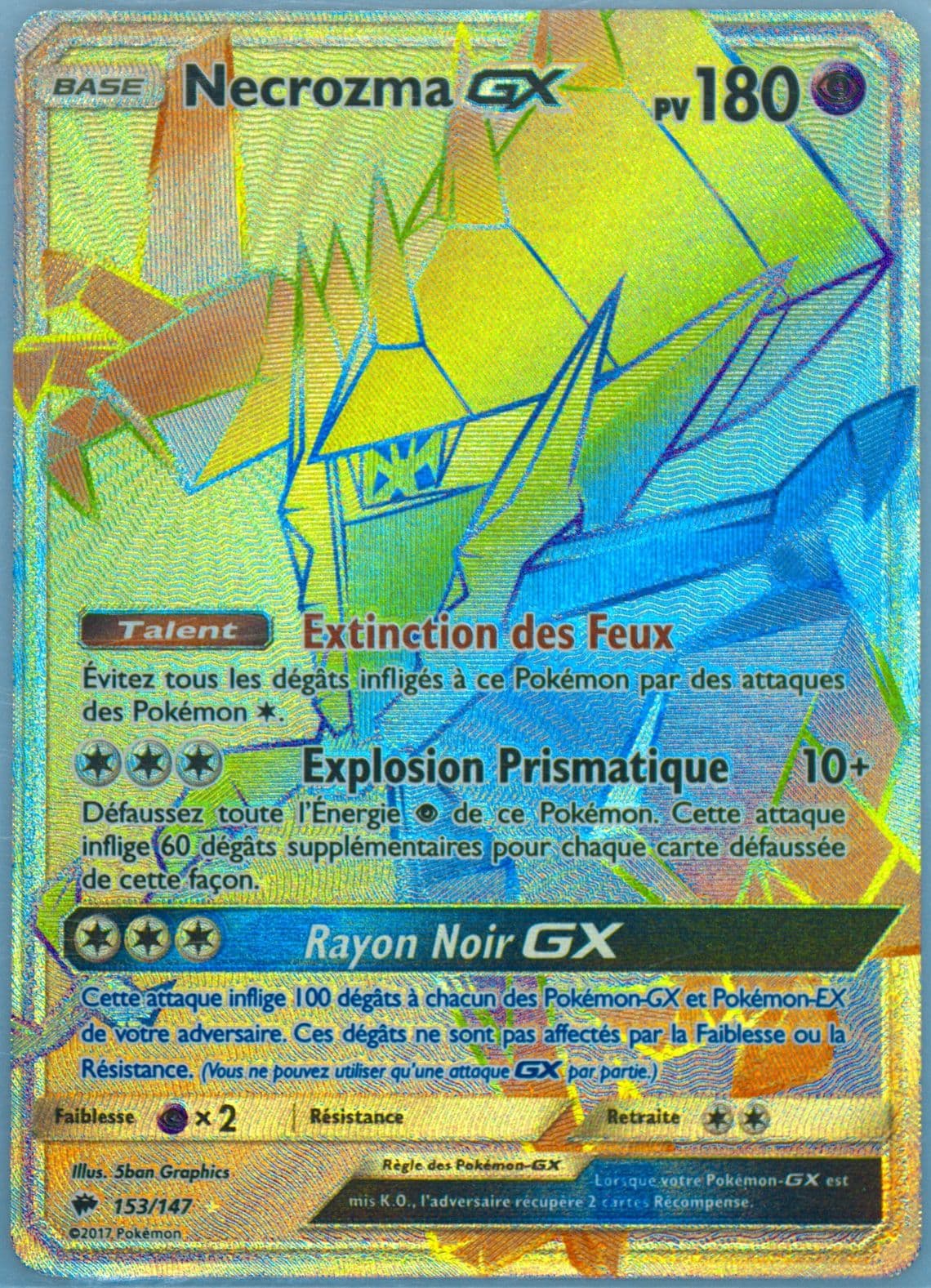 Full Art/Necrozma GX French-Secret (153) 2017 Pokemon Sun & Moon Burning Shadows