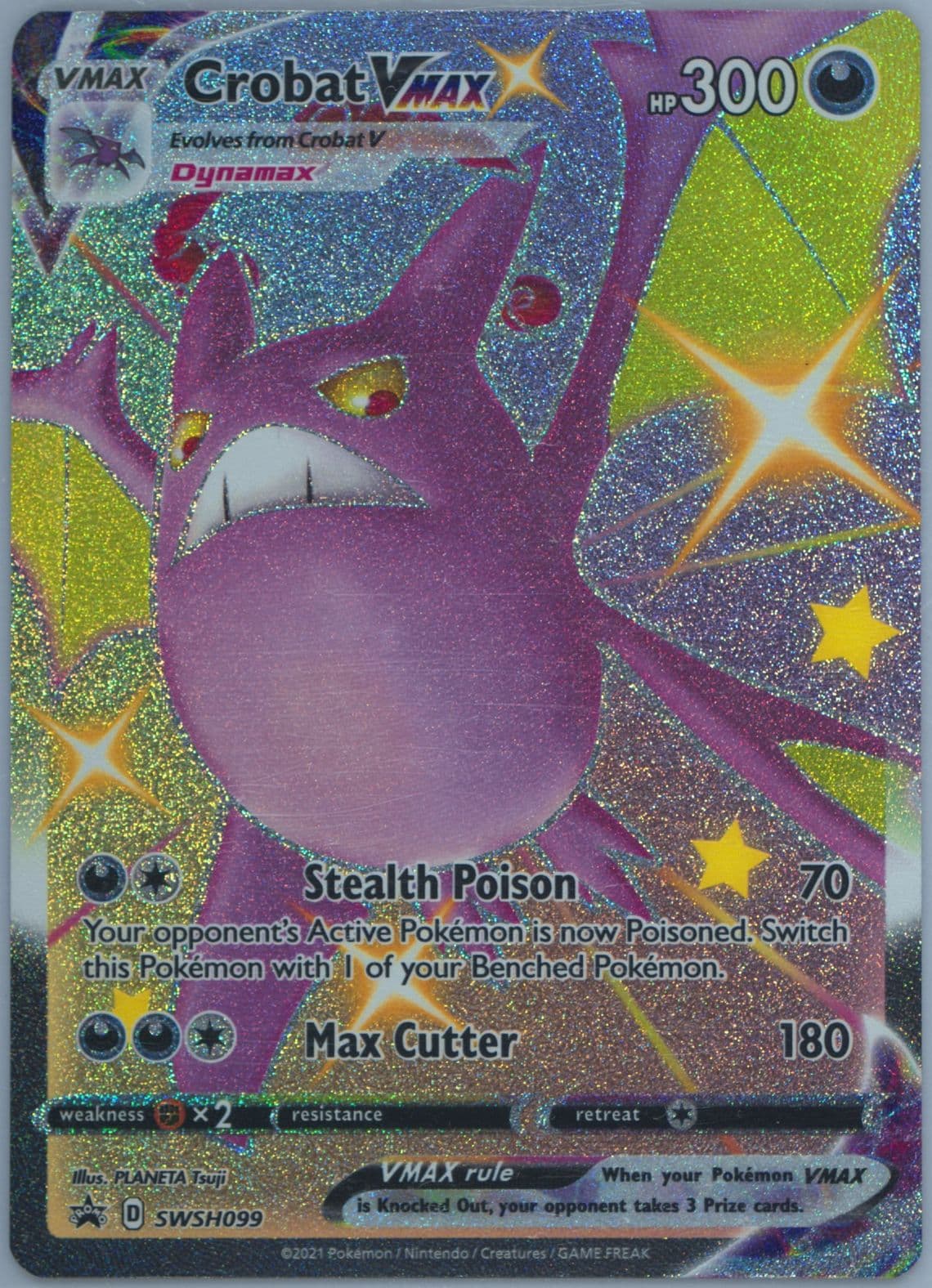 Full Art/Crobat Vmax Shining Fates Premium Collection Box (099) 2021 Pokemon Swsh Black Star Promo