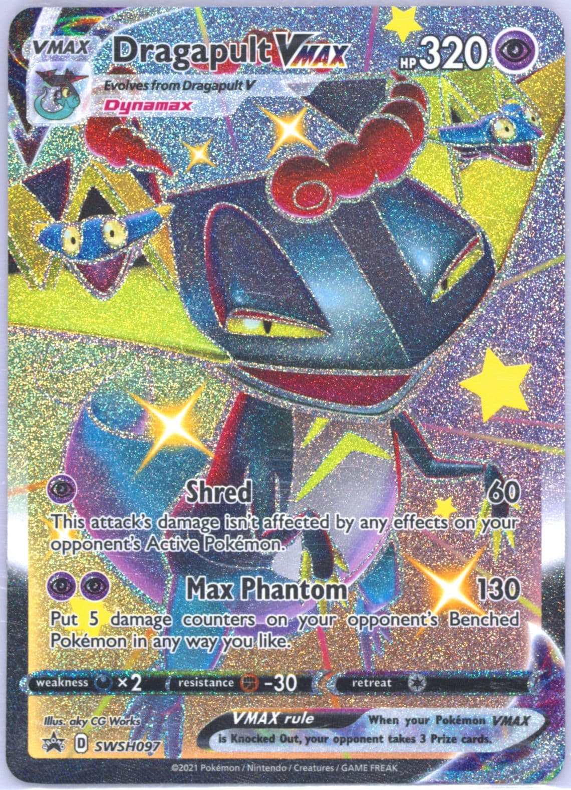 Full Art/Dragapult Vmax Shining Fates Premium Collection Box (097) 2021 Pokemon Swsh Black Star Promo