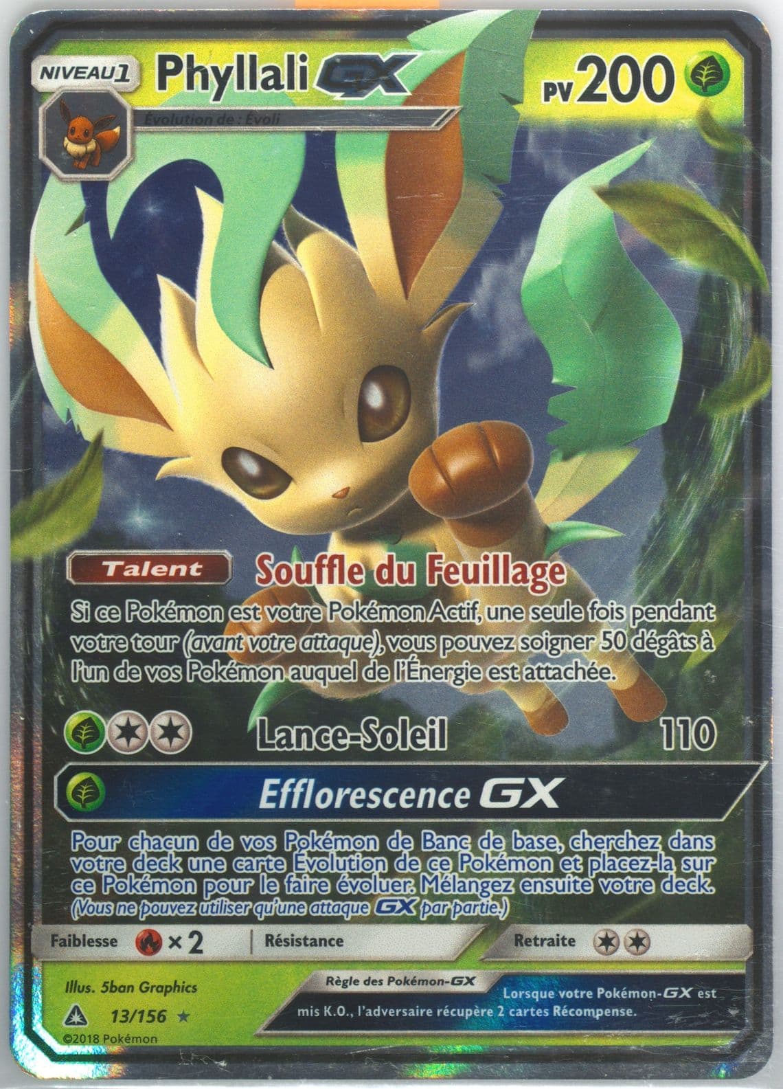 Phyllali GX French (13) 2018 Pokemon Sun & Moon Ultra Prism