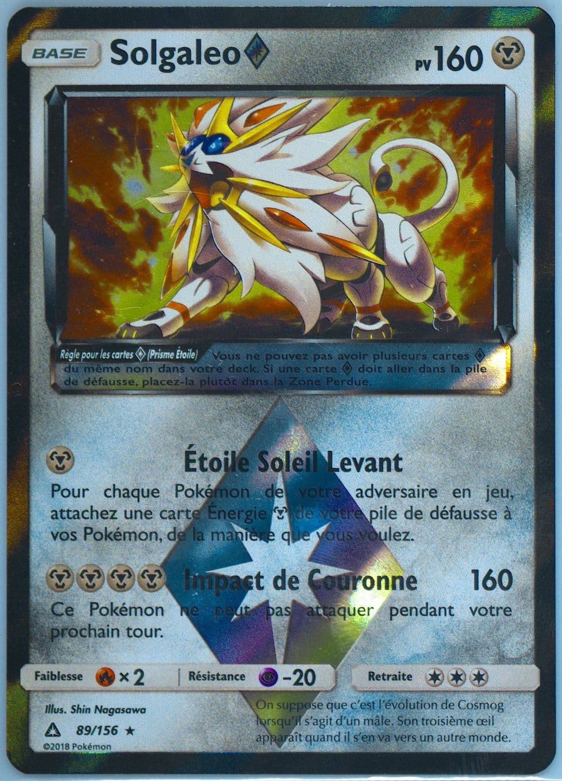 Solgaleo-Holo French (89) 2018 Pokemon Sun & Moon Ultra Prism