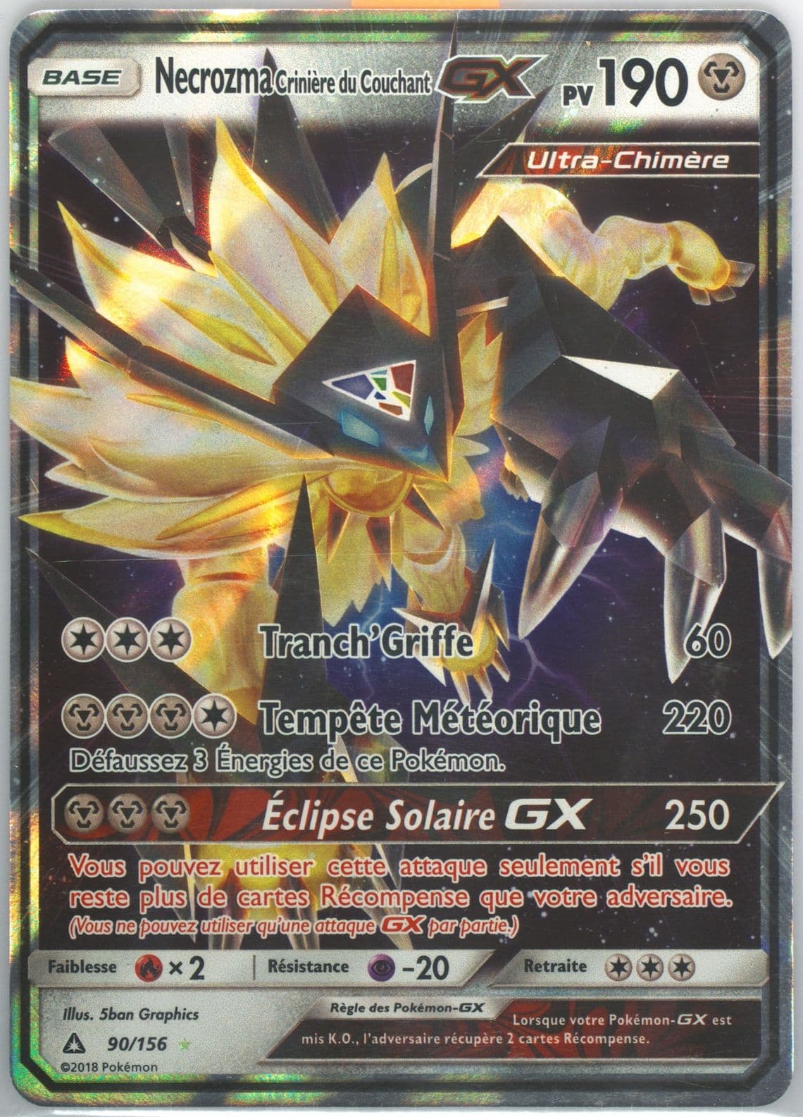 Necrozma Criniere Du Couchant GX French (90) 2018 Pokemon Sun & Moon Ultra Prism