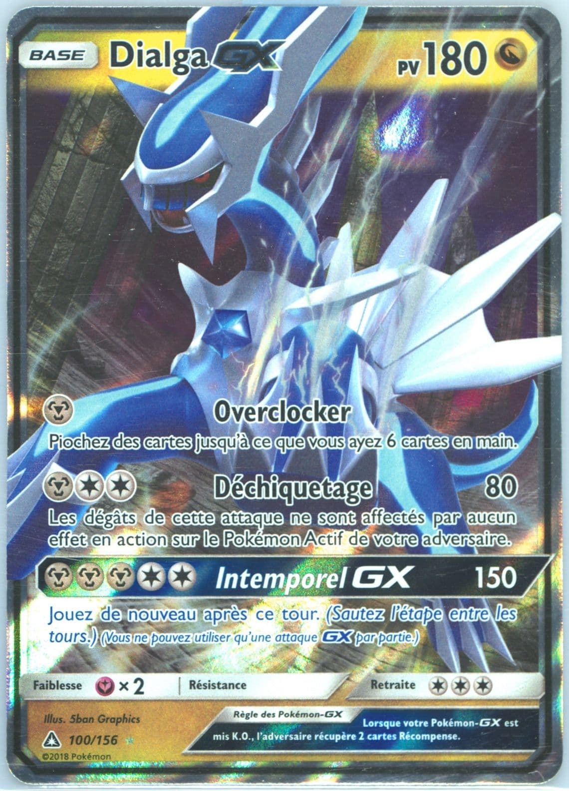 Dialga GX French (100) 2018 Pokemon Sun & Moon Ultra Prism