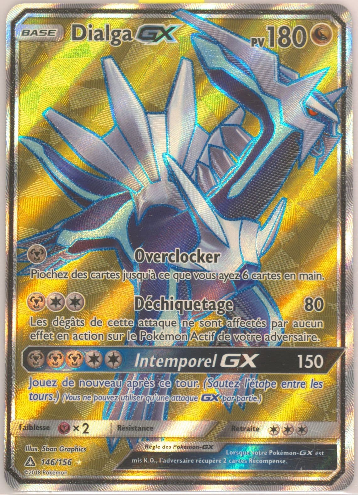 Full Art/Dialga GX French (146) 2018 Pokemon Sun & Moon Ultra Prism