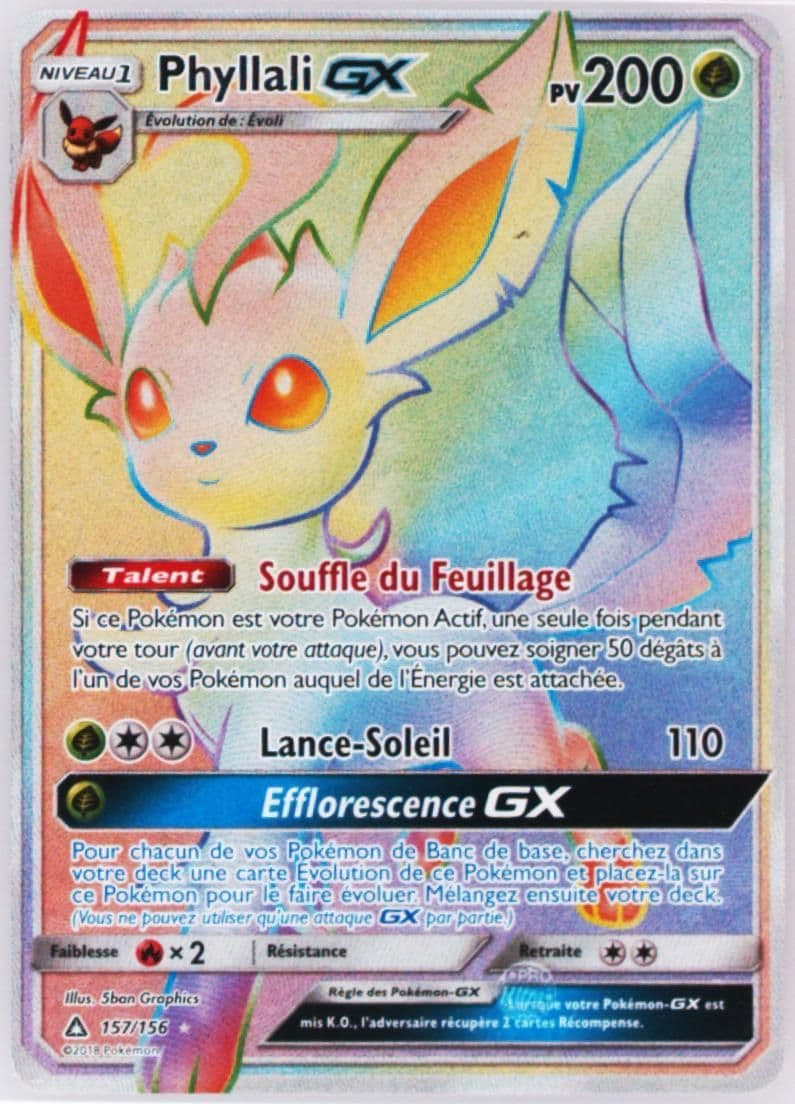 Full Art/Phyllali GX French-Secret (157) 2018 Pokemon Sun & Moon Ultra Prism