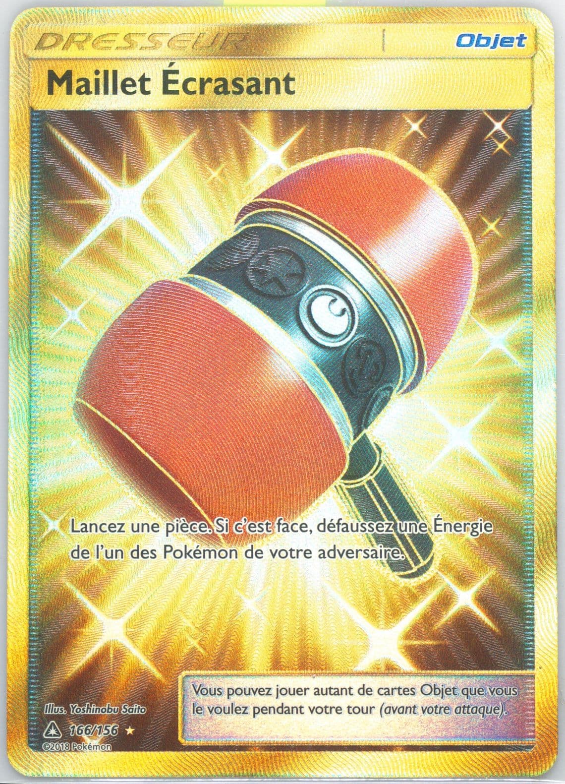 Full Art/Maillet Ecrasant French-Secret (166) 2018 Pokemon Sun & Moon Ultra Prism
