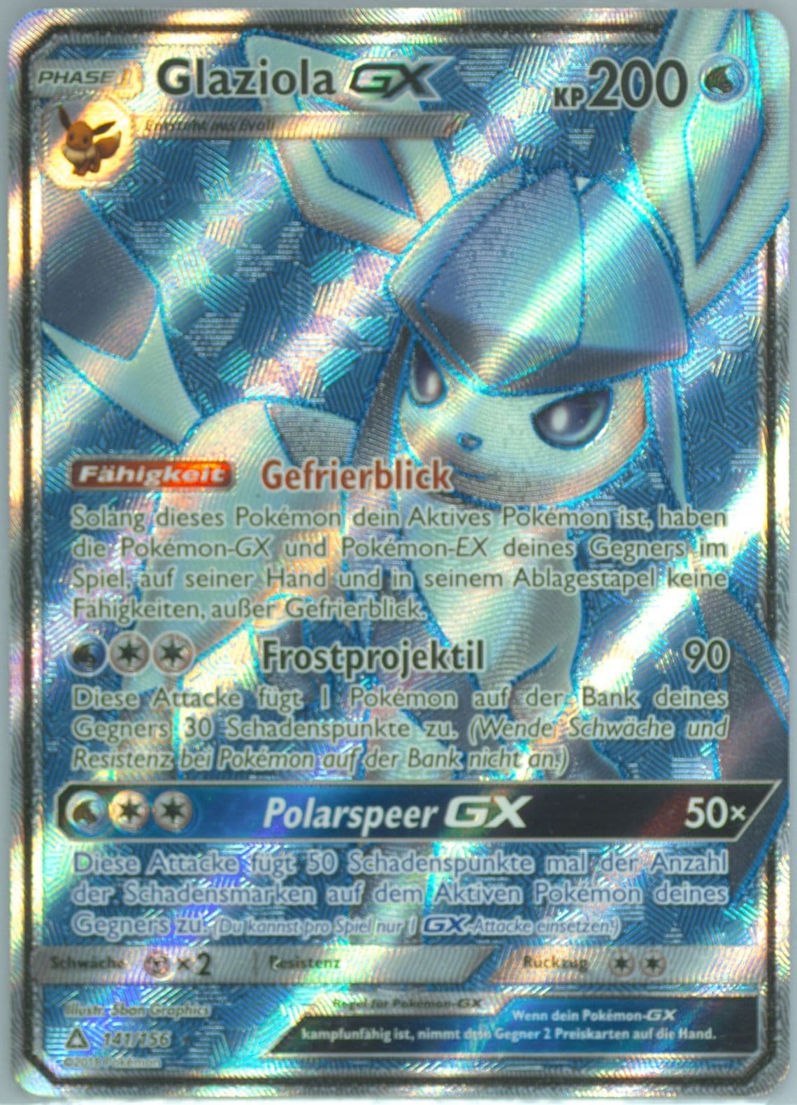 Full Art/Glaziola GX German (141) 2018 Pokemon Sun & Moon Ultra Prism