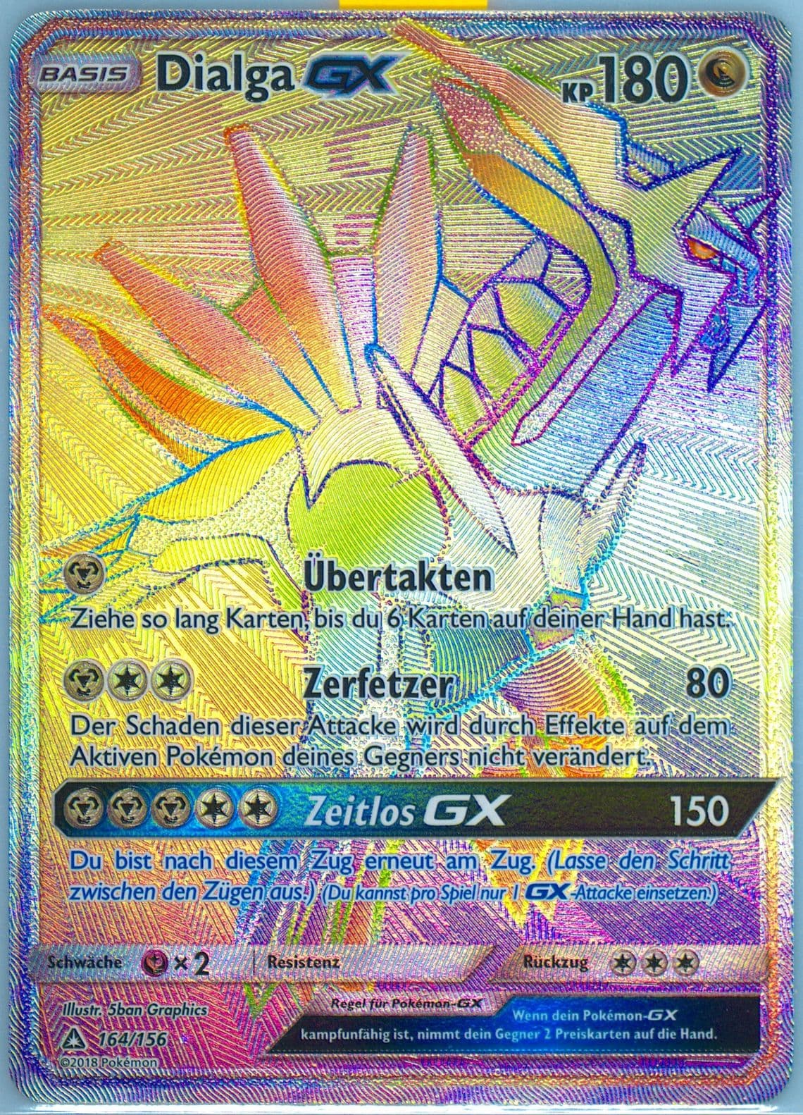 Full Art/Dialga GX German-Secret (164) 2018 Pokemon Sun & Moon Ultra Prism