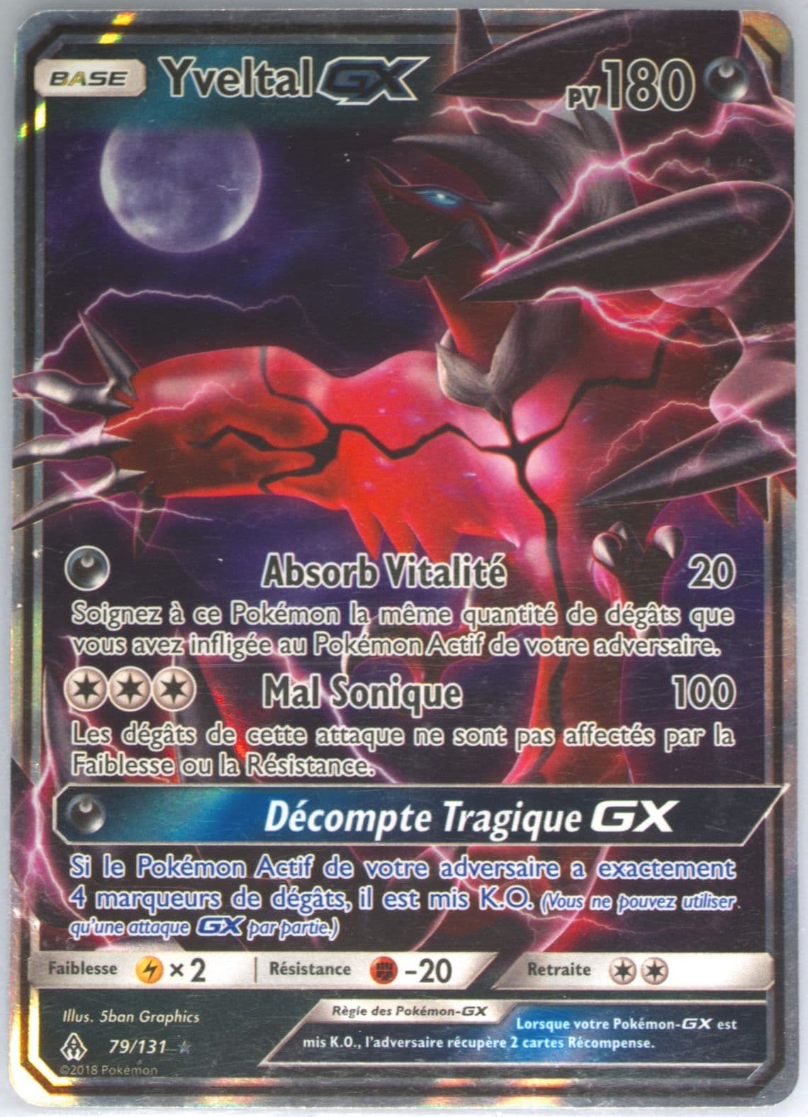 Yveltal GX French (79) 2018 Pokemon Sun & Moon Forbidden Light