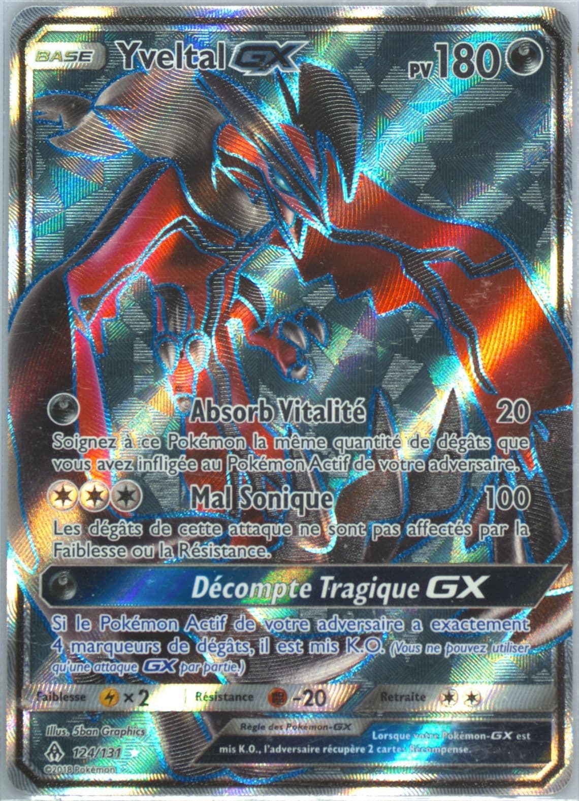 Full Art/Yveltal GX French (124) 2018 Pokemon Sun & Moon Forbidden Light