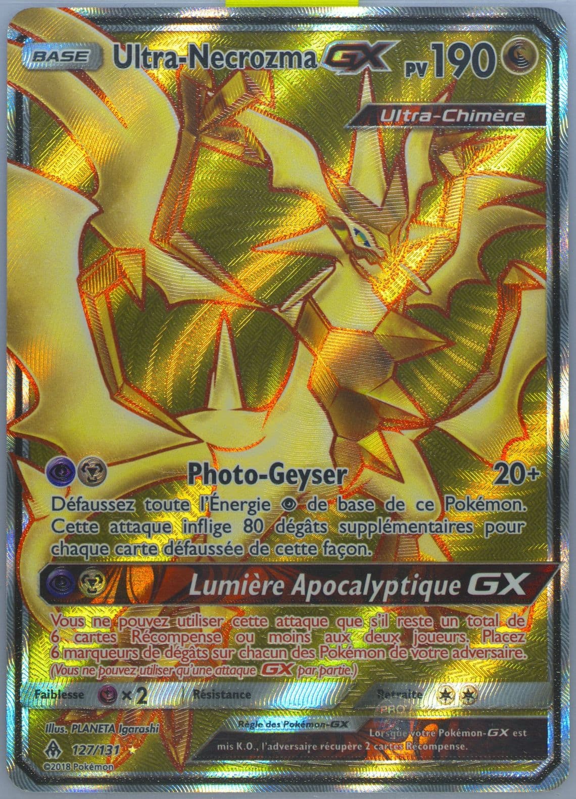 Full Art/Ultra-Necrozma GX French (127) 2018 Pokemon Sun & Moon Forbidden Light