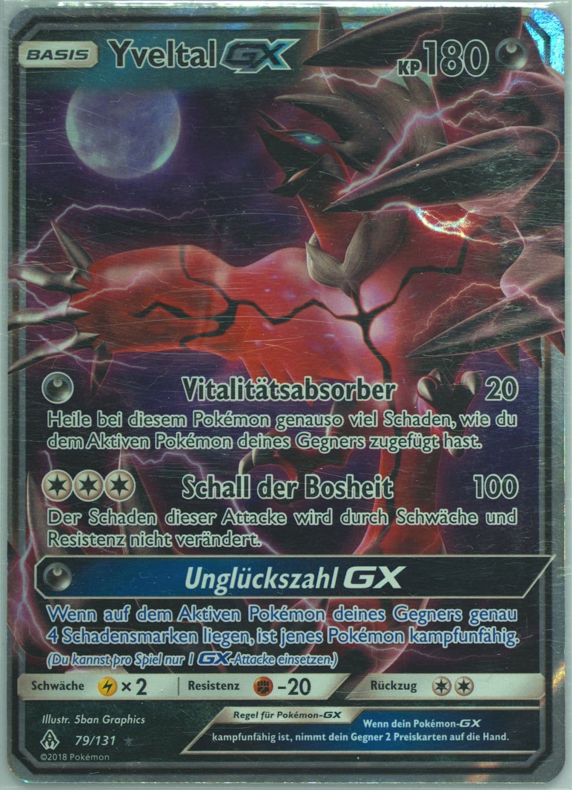 Yveltal GX German (79) 2018 Pokemon Sun & Moon Forbidden Light