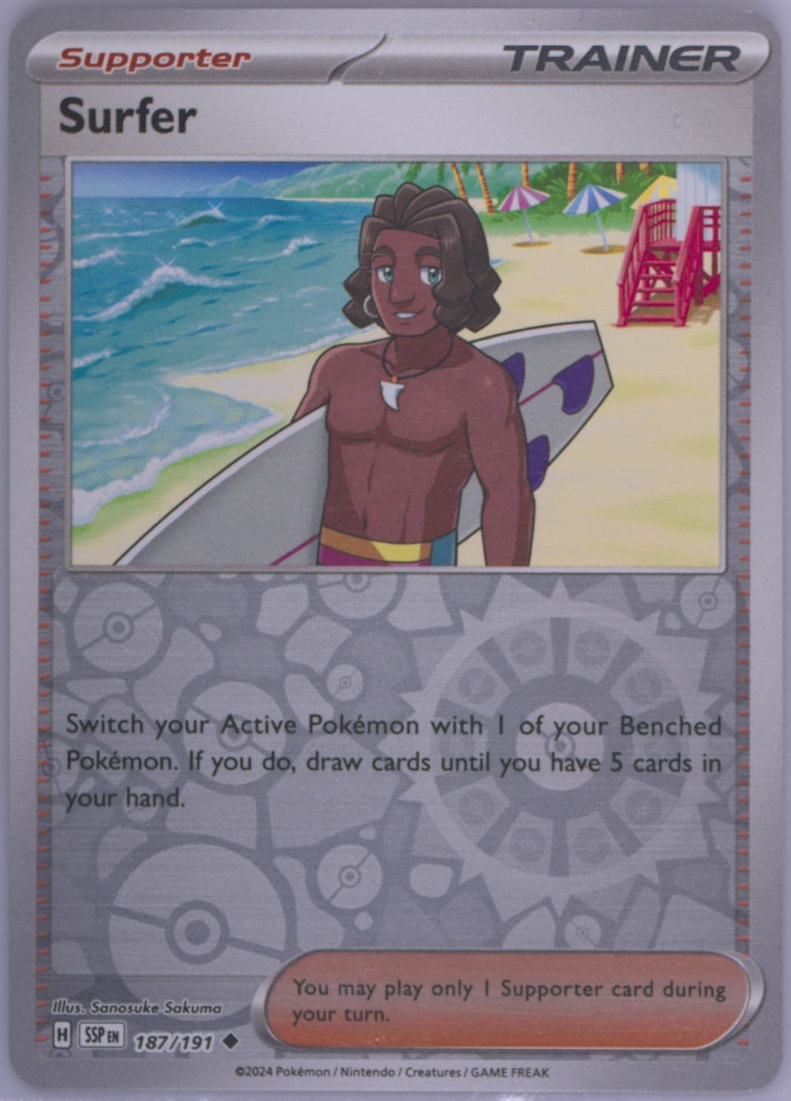 Surfer (187) 2024 Pokemon Ssp EN-Surging Sparks