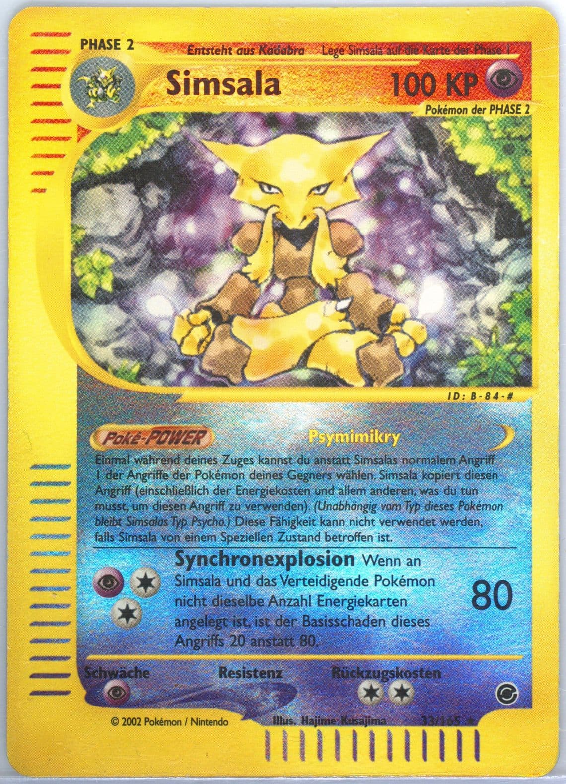 Simsala-Reverse Foil German (33) 2002 Pokemon Expedition