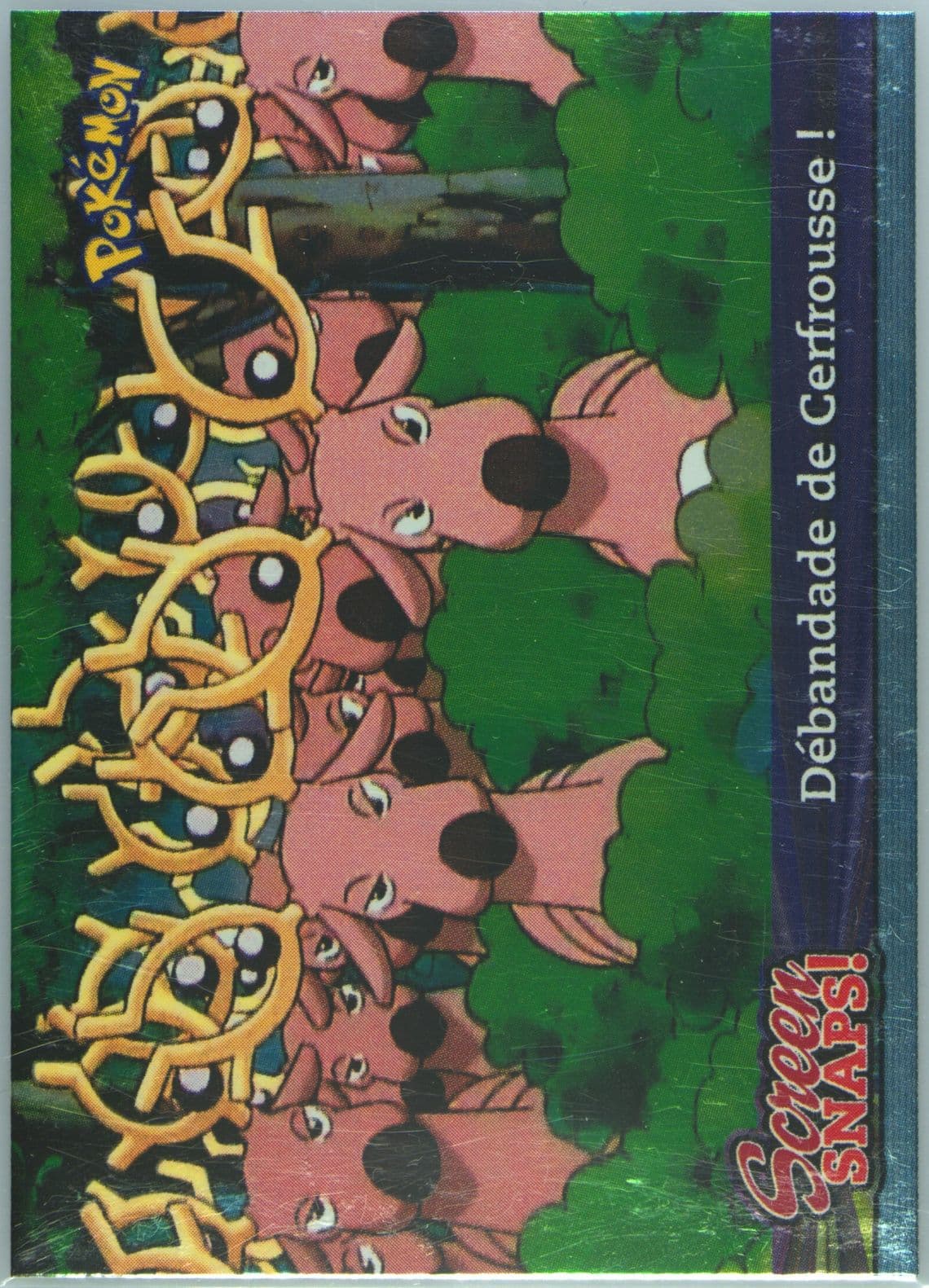 Stantler Stampede! Foil-French (18) 2001 Topps Pokemon Johto Series 3 Screen Snaps!