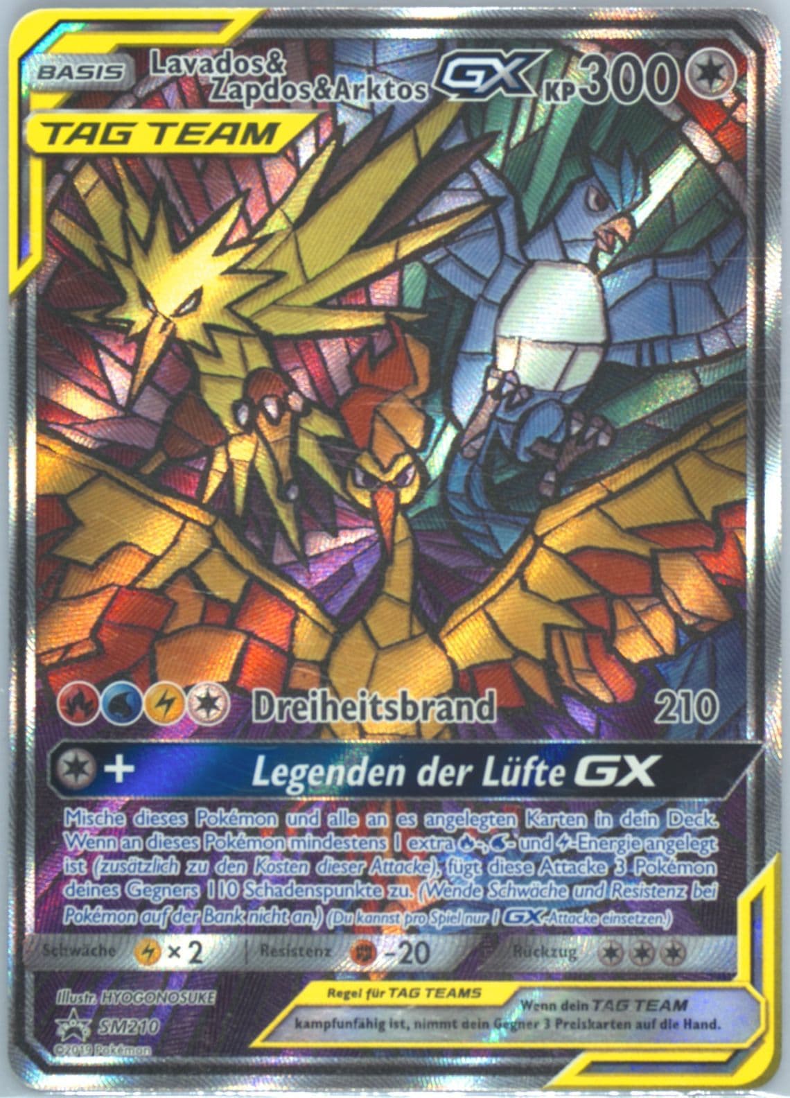 Full Art/Lavados & Zapdos & Arktos GX Hidden Fates Elite Trainer Box-German (SM210) 2019 Pokemon SM Black Star Promo