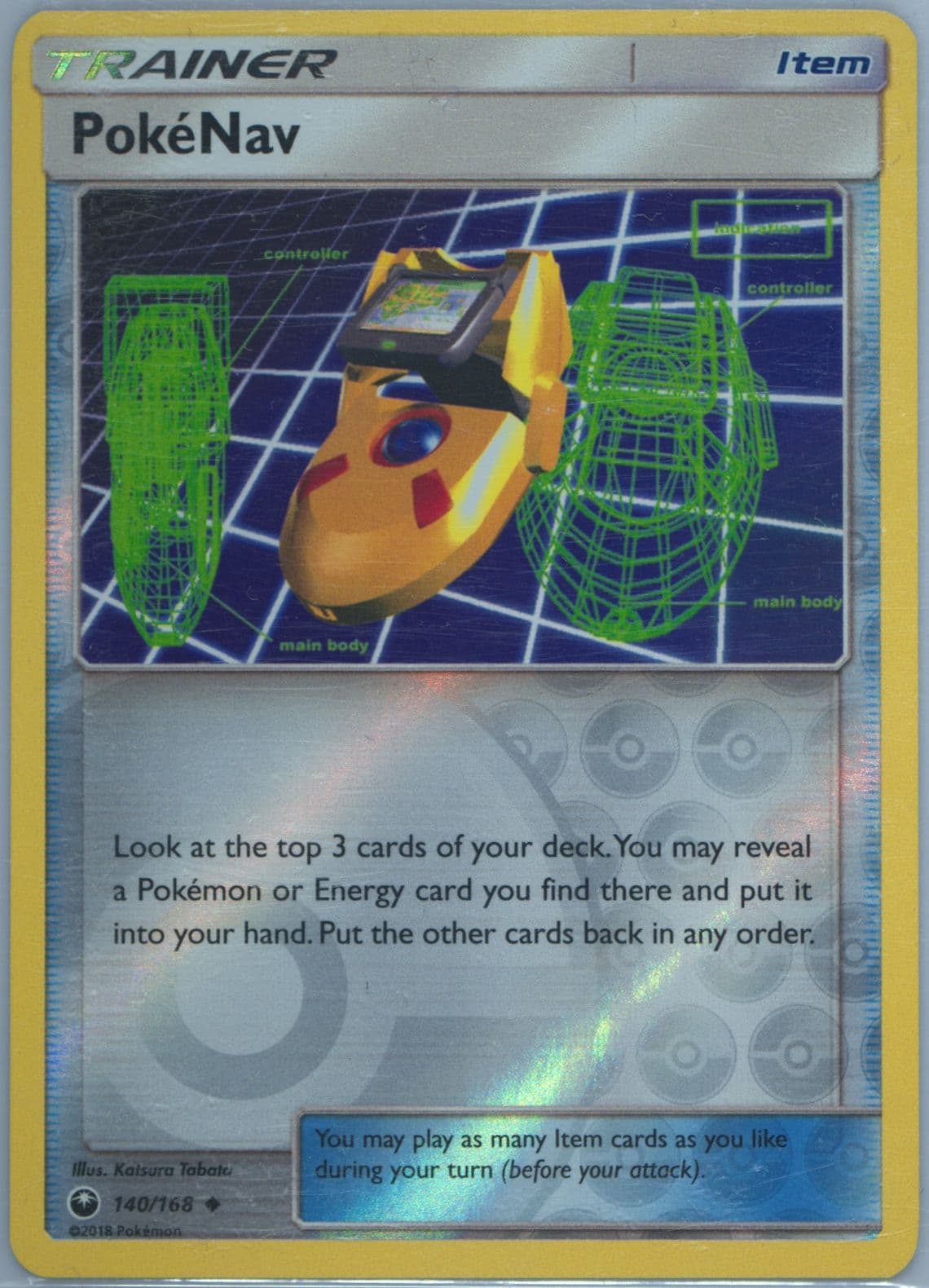 Pokenav-Reverse Foil (140) 2018 Pokemon Sun & Moon Celestial Storm