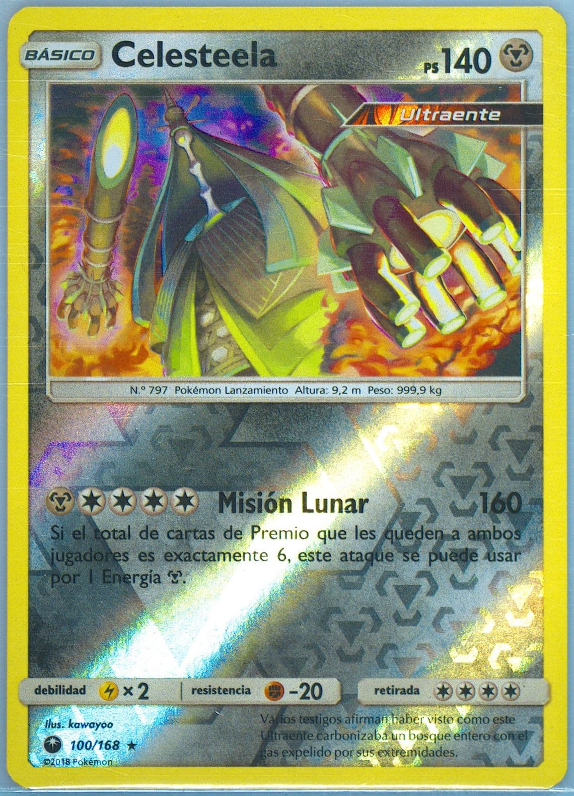 Celesteela-Reverse Foil Spanish (100) 2018 Pokemon Sun & Moon Celestial Storm