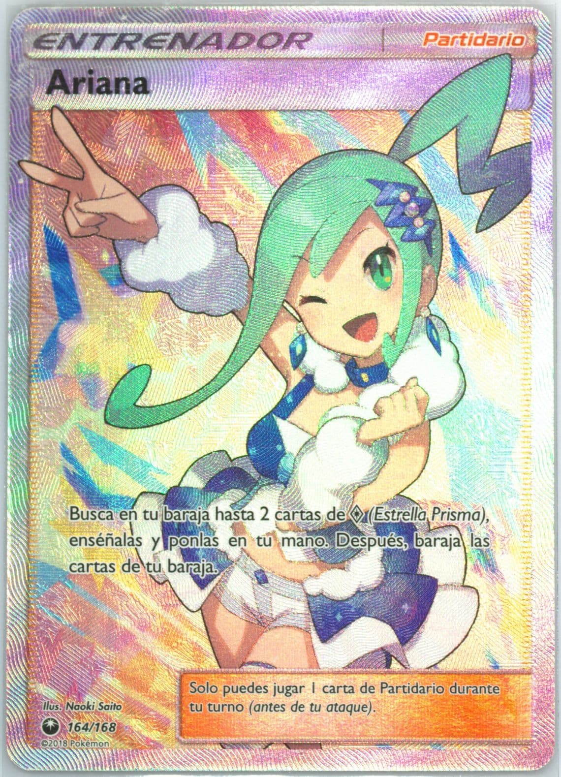 Full Art/Ariana Spanish (164) 2018 Pokemon Sun & Moon Celestial Storm