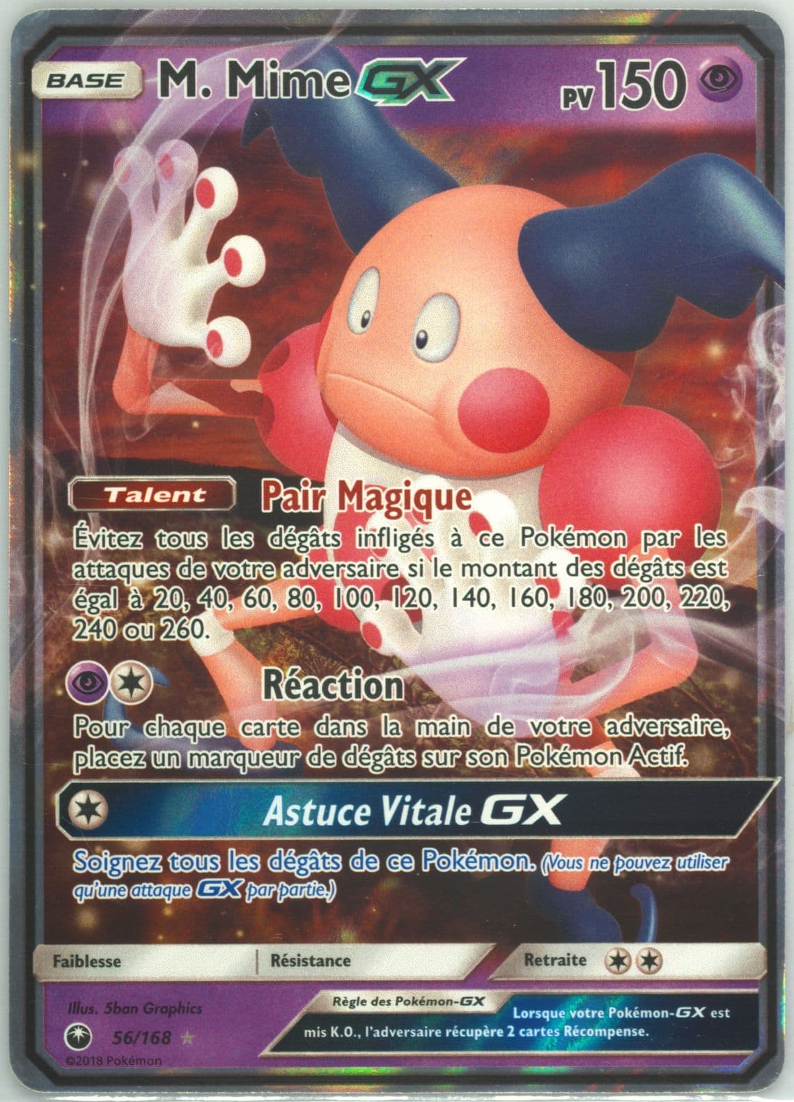 M. Mime GX French (56) 2018 Pokemon Sun & Moon Celestial Storm