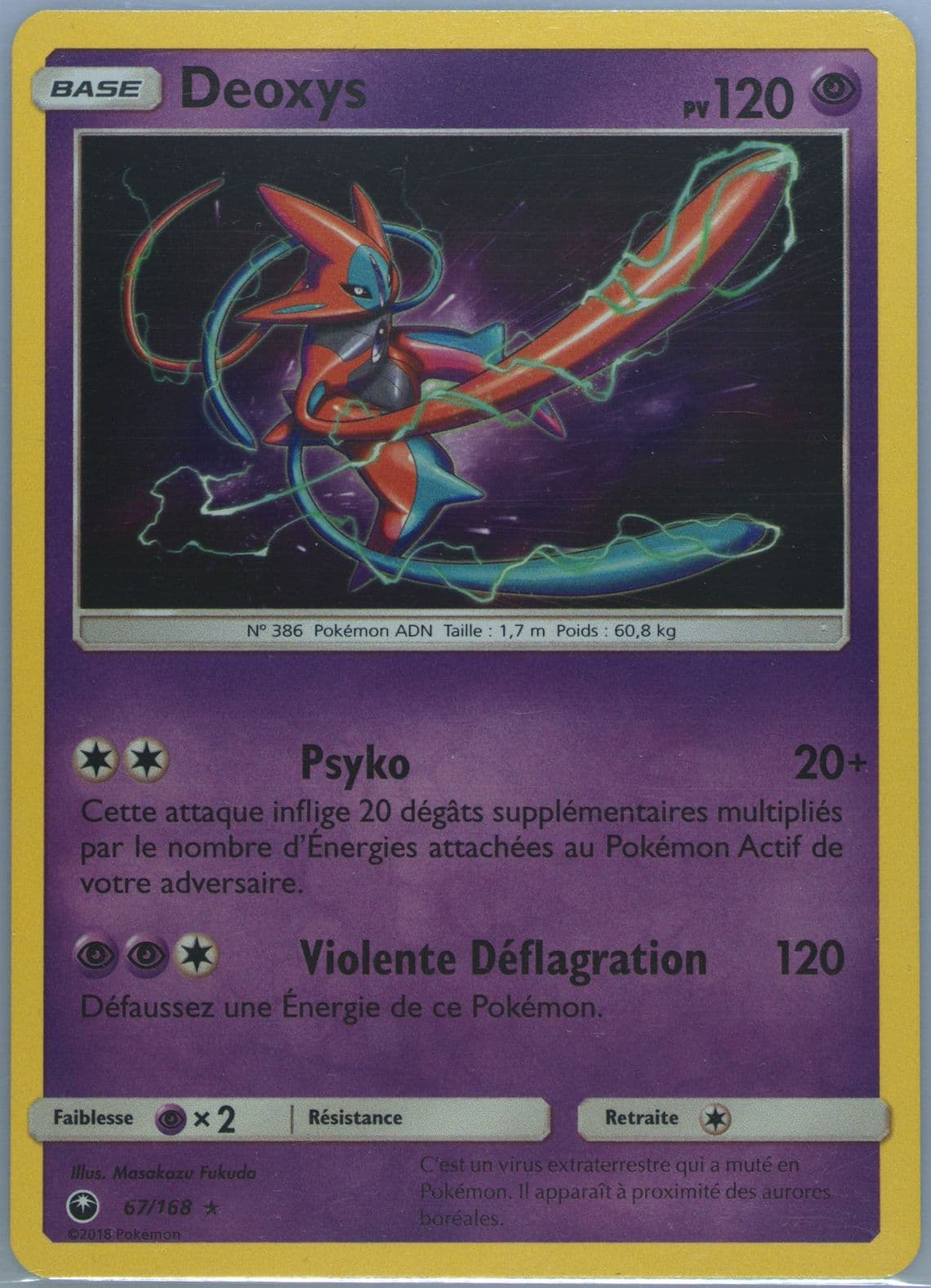 Deoxys-Holo French (67) 2018 Pokemon Sun & Moon Celestial Storm