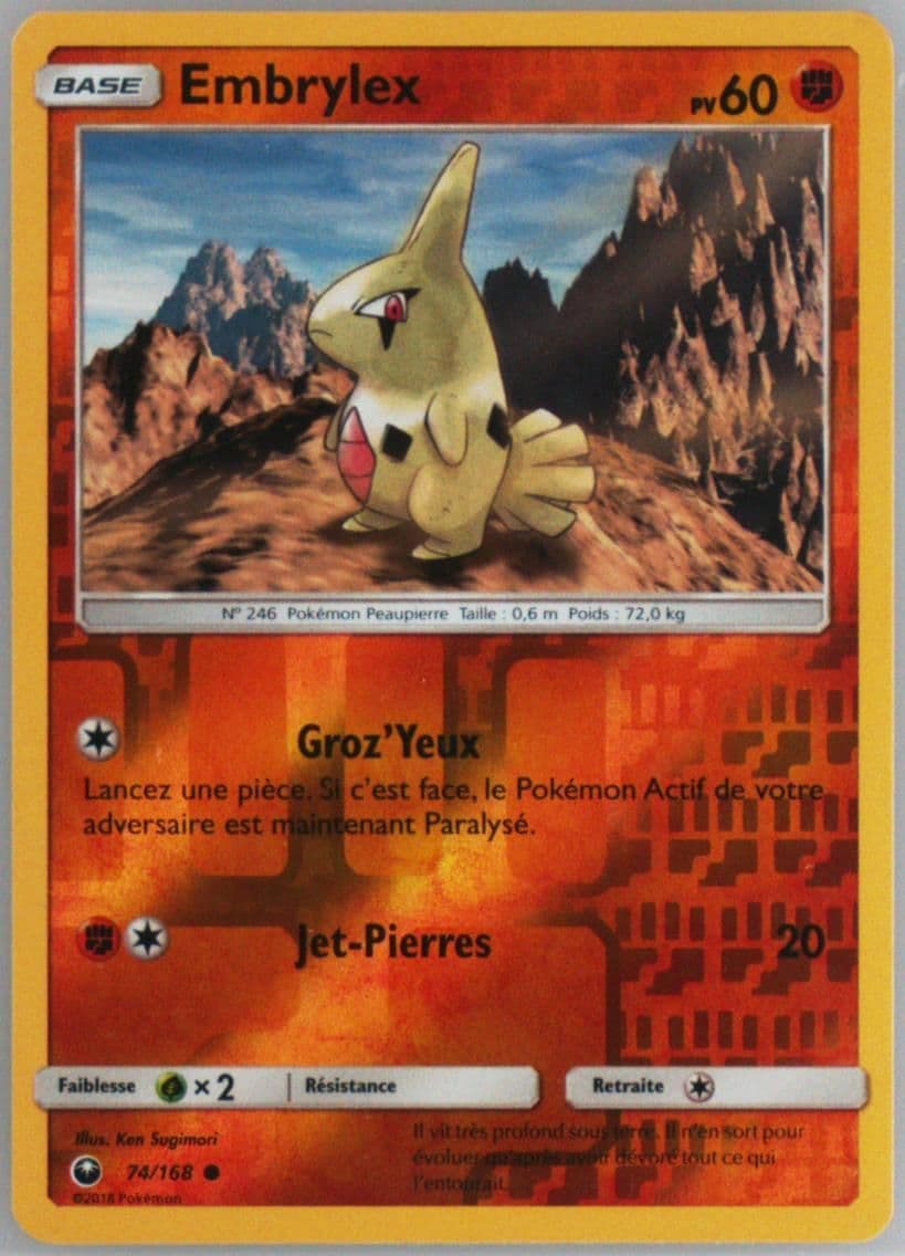 Embrylex-Reverse Foil French (74) 2018 Pokemon Sun & Moon Celestial Storm