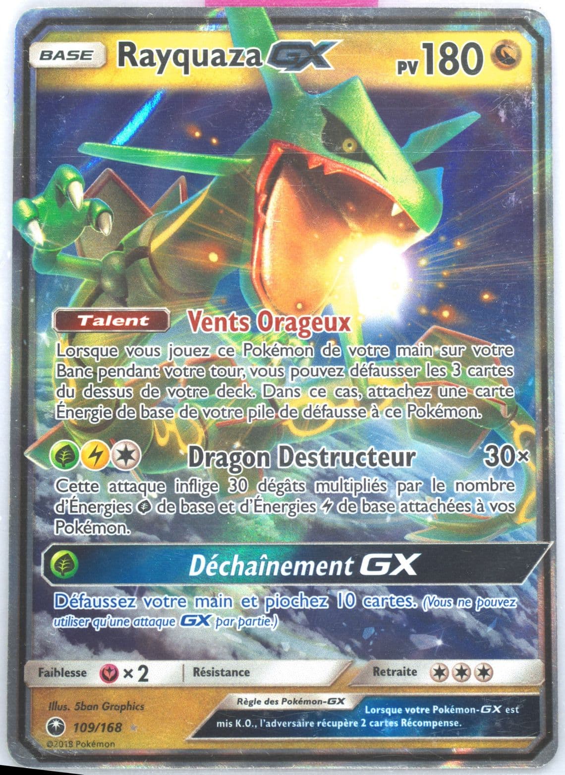 Rayquaza GX French (109) 2018 Pokemon Sun & Moon Celestial Storm