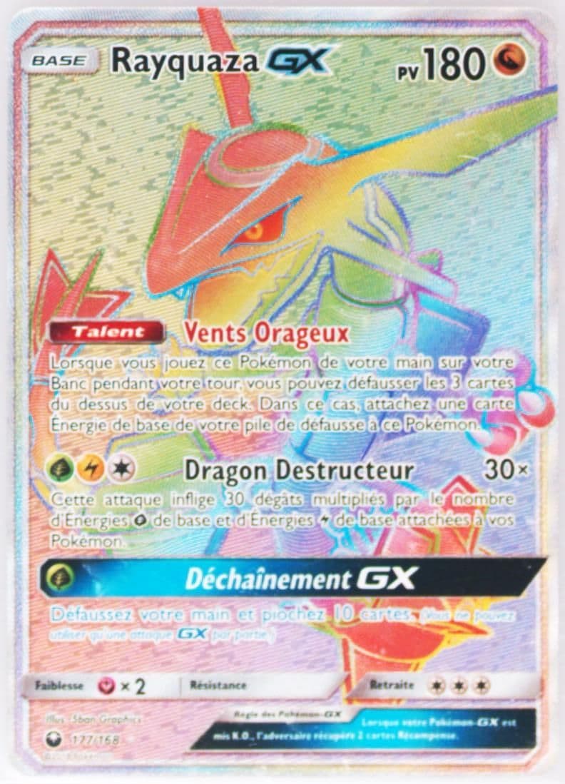 Full Art/Rayquaza GX French-Secret (177) 2018 Pokemon Sun & Moon Celestial Storm