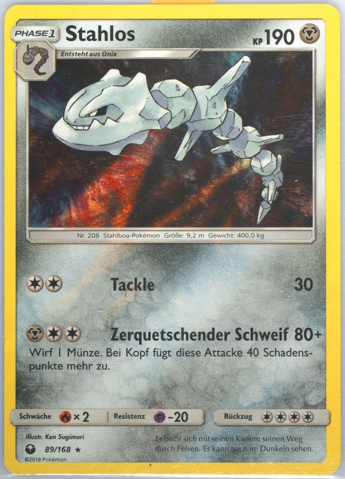 Stahlos-Holo German (89) 2018 Pokemon Sun & Moon Celestial Storm