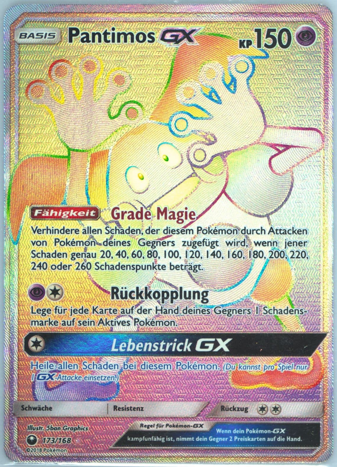 Full Art/Pantimos GX German-Secret (173) 2018 Pokemon Sun & Moon Celestial Storm