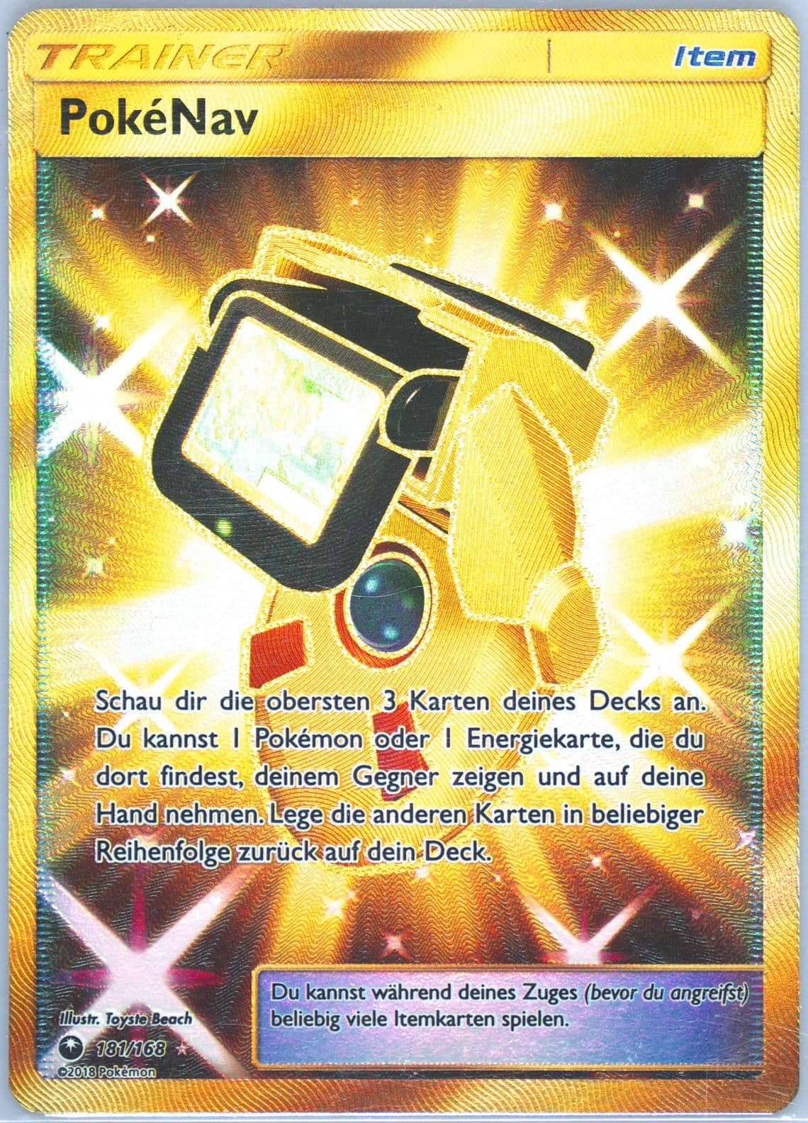 Full Art/Pokenav German-Secret (181) 2018 Pokemon Sun & Moon Celestial Storm