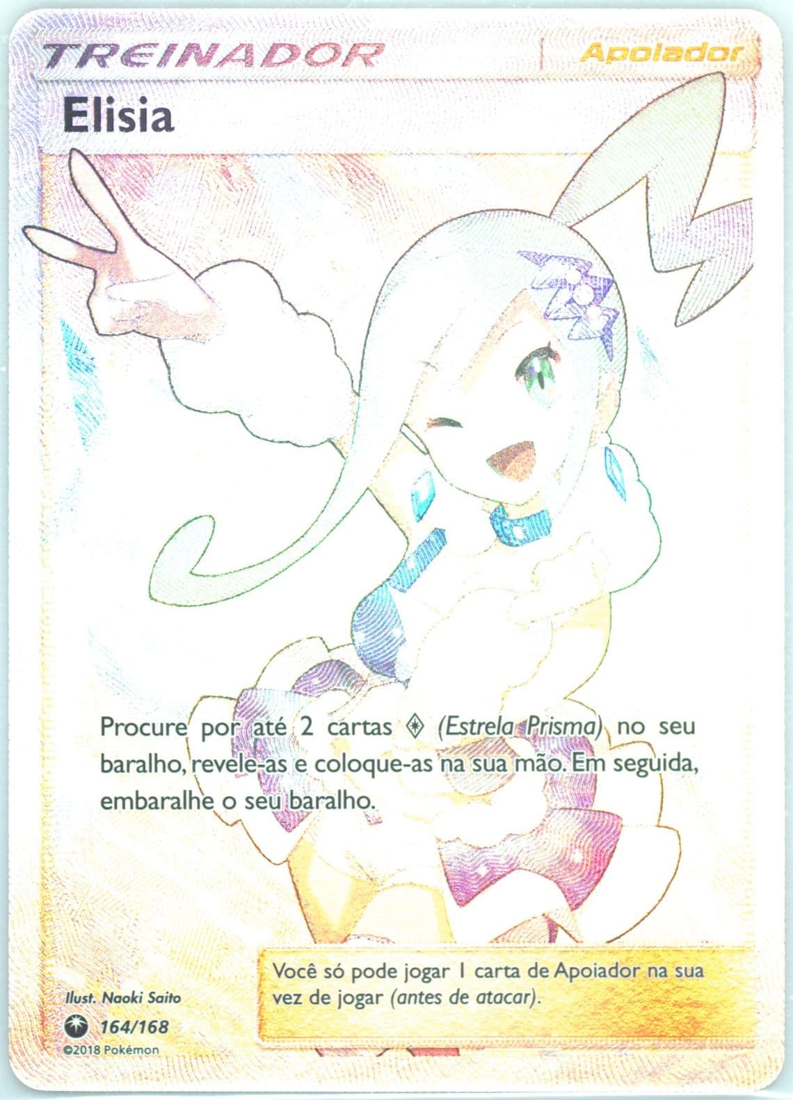 Full Art/Elisia Portuguese (164) 2018 Pokemon Sun & Moon Celestial Storm