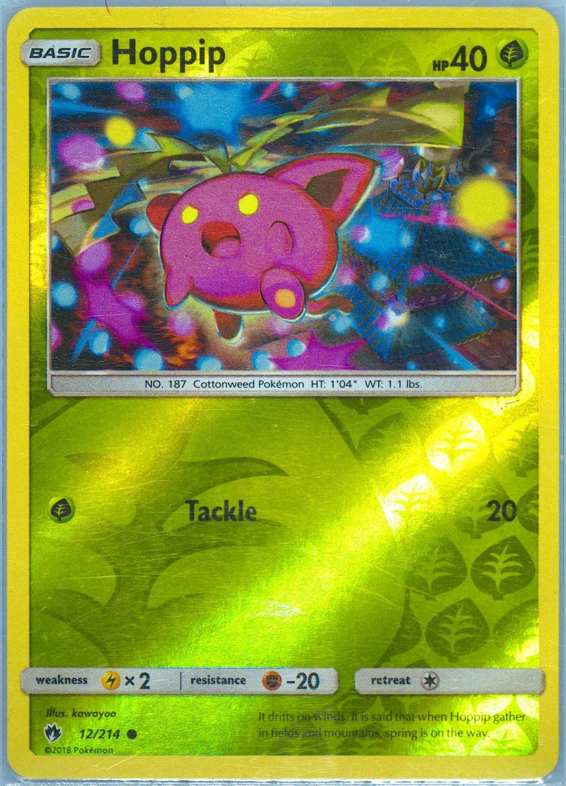 Hoppip-Reverse Foil (12) 2018 Pokemon Sun & Moon Lost Thunder